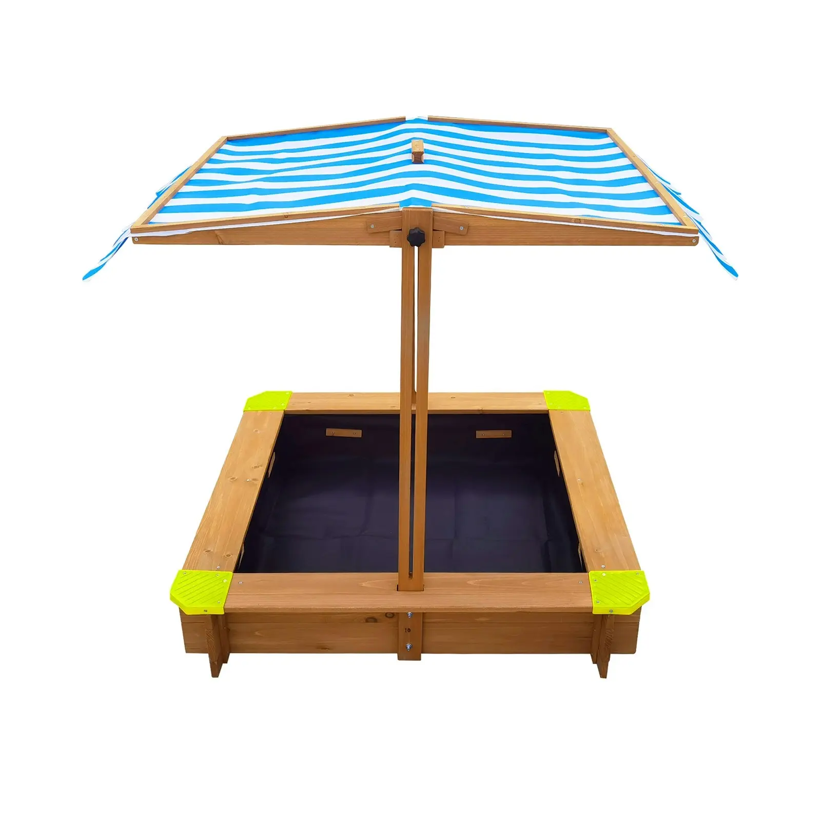 Mazam Kids Sandpit Wooden Sandbox Outdoor Toys Beach Play Box Children Adjustable Canopy