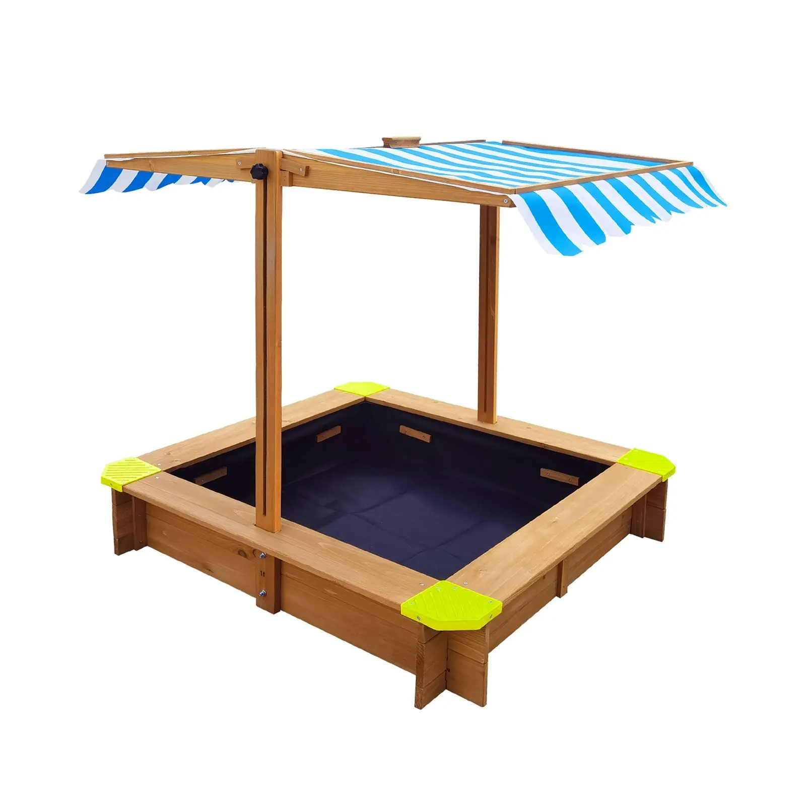 Mazam Kids Sandpit Wooden Sandbox Outdoor Toys Beach Play Box Children Adjustable Canopy