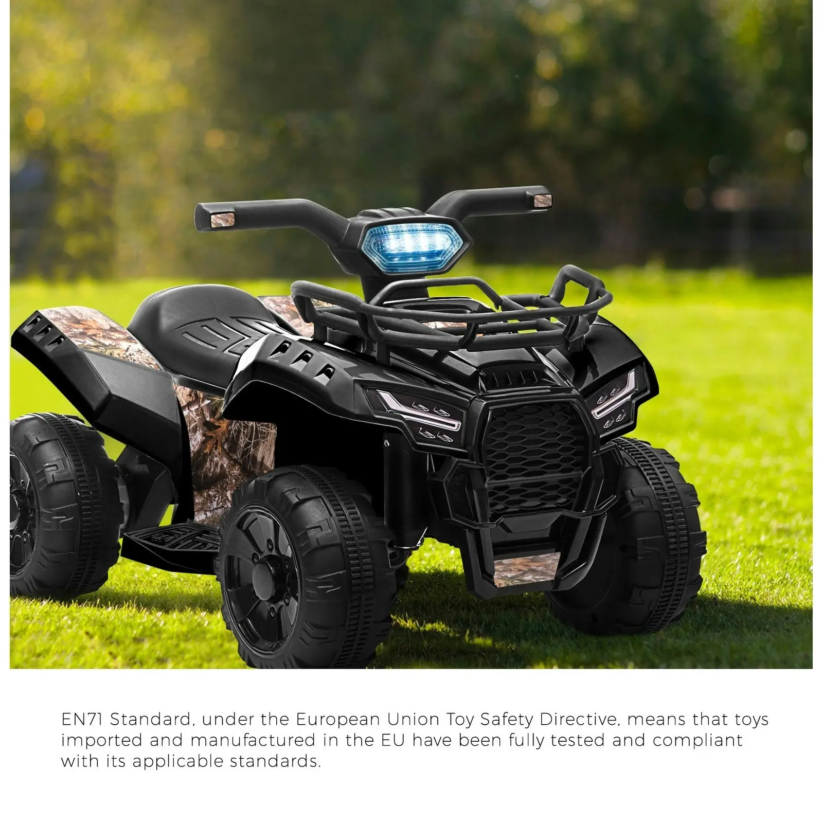 Mazam Ride On Car Electric ATV Bike Vehicle for Toddlers Kids Rechargeable Black