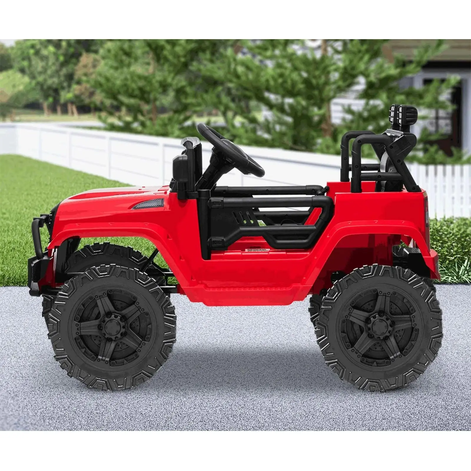 Mazam Ride On Car Electric Jeep Toy Remote Cars Kids Gift MP3 LED lights 12V Red