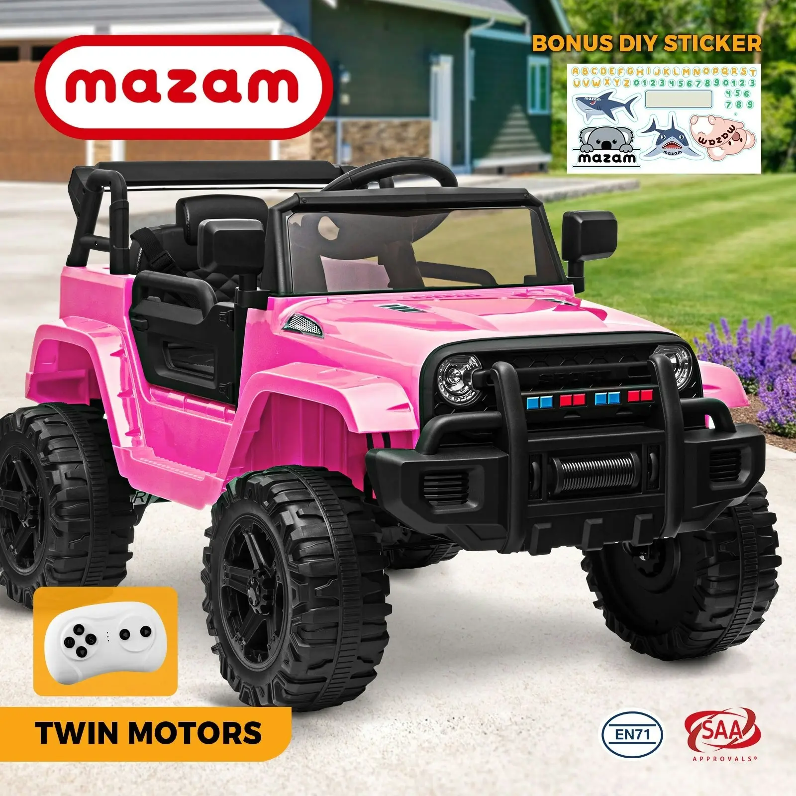 Mazam Kids Ride On Car Jeep 12V Electric Vehicle Toy Remote Cars Gift LED Light