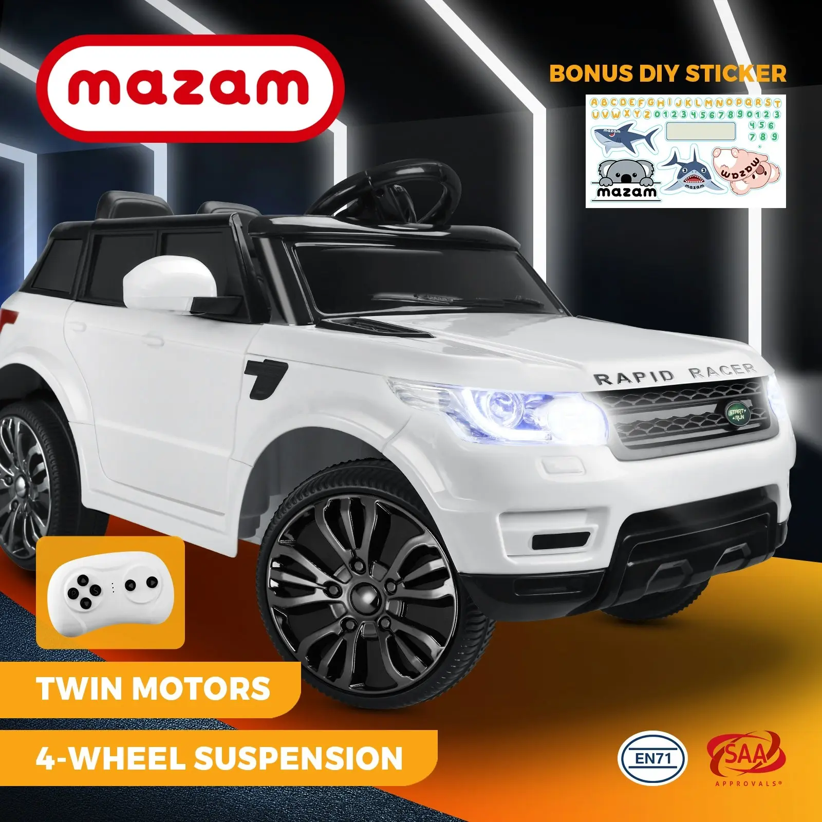 Mazam Kids Ride On Car 12V Electric Remote Vehicle Toy Cars Gift MP3 LED light