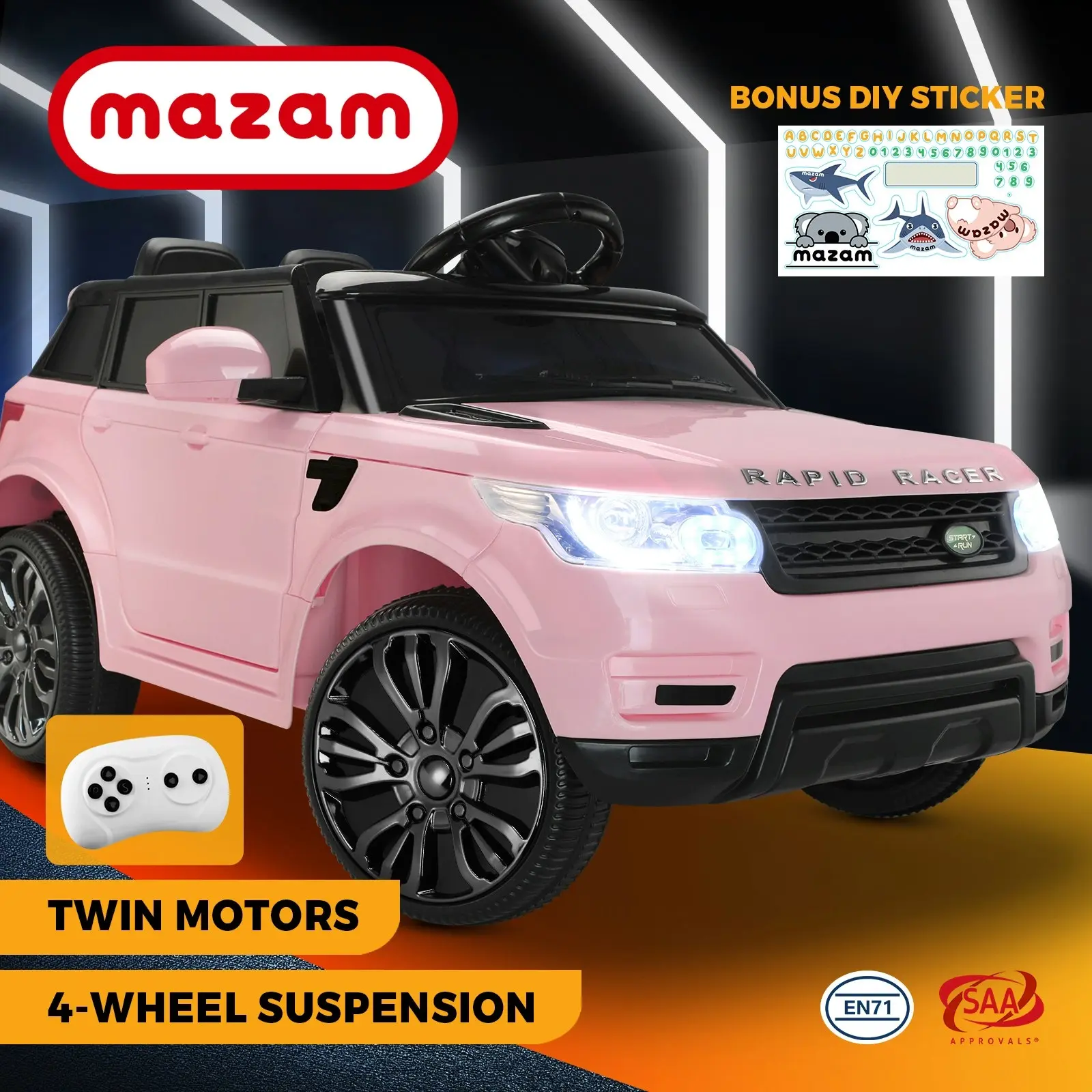 Mazam Kids Ride On Car Electric Vehicle Toy Remote Cars Gift MP3 LED light 12V