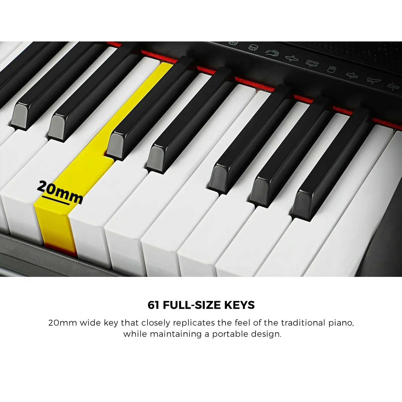 Mazam 61 Keys Electronic Piano Keyboard Electric Keyboards Beginner Kids Gift