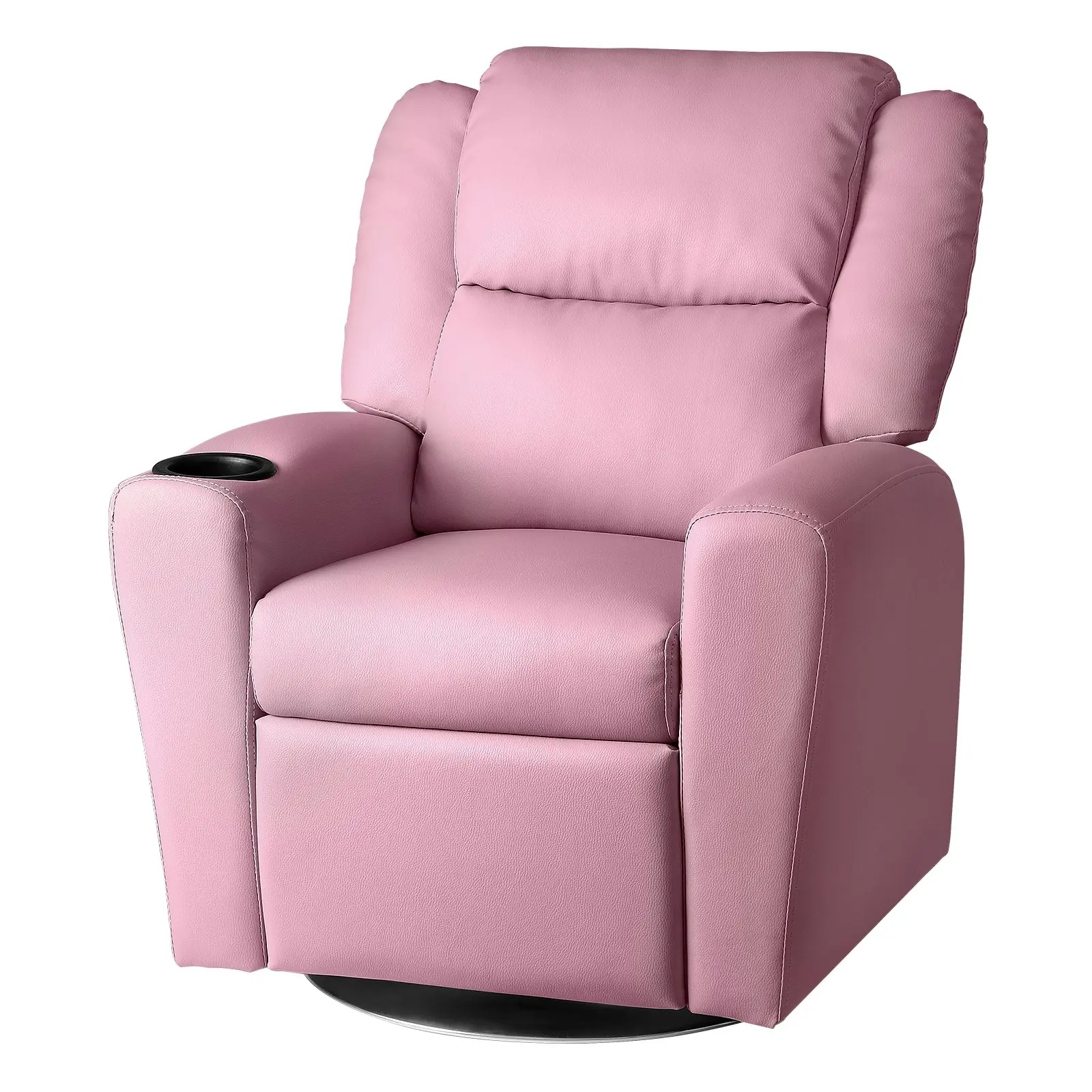 Oikiture Kids Recliner Sofa Children Lounge Chairs PU Armchair 360闂傚倸鍊搁幊搴∥涘鍛剨?Rotatable