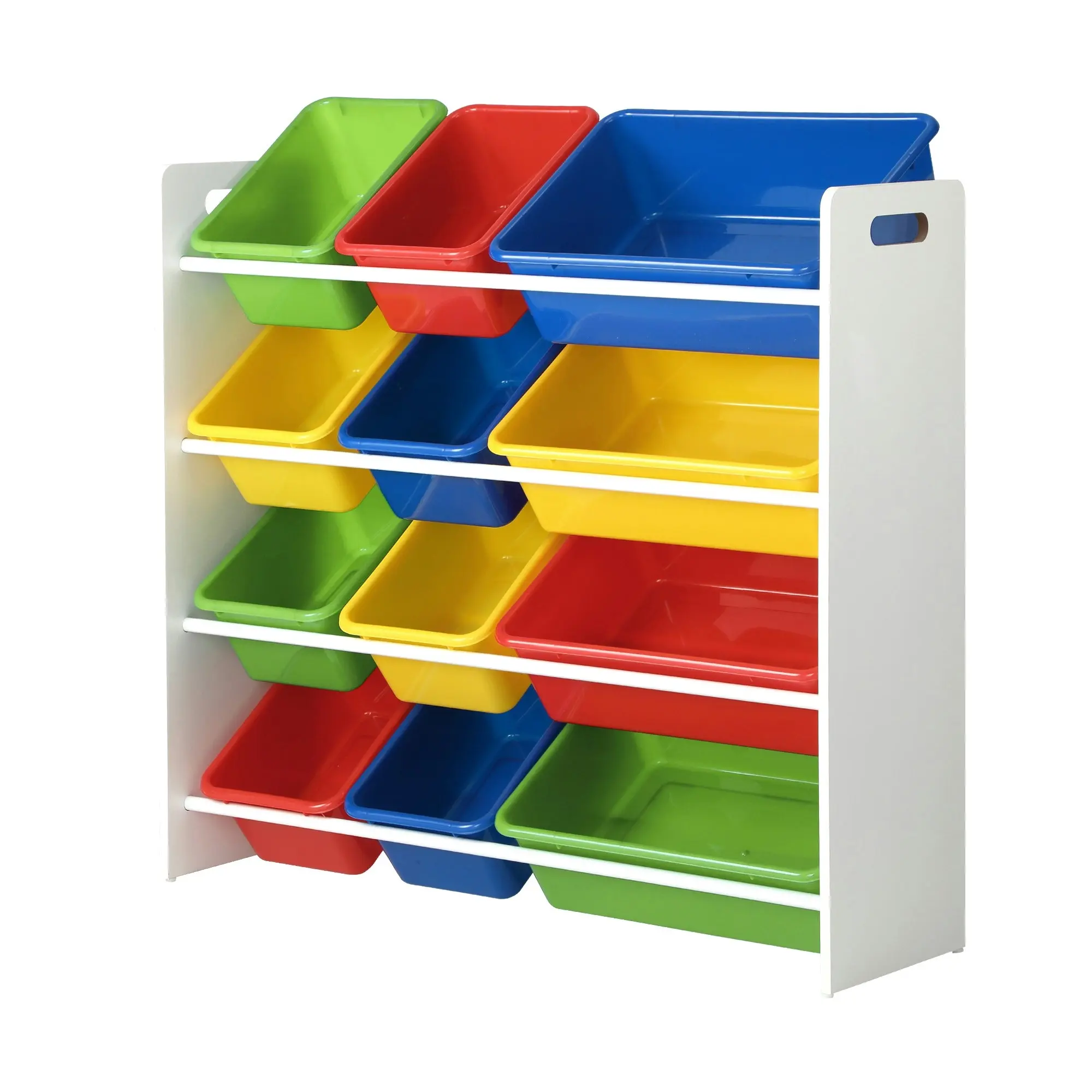 Oikiture Kids Toy Box Organiser 12 Bins Display Shelf Storage Rack Drawer