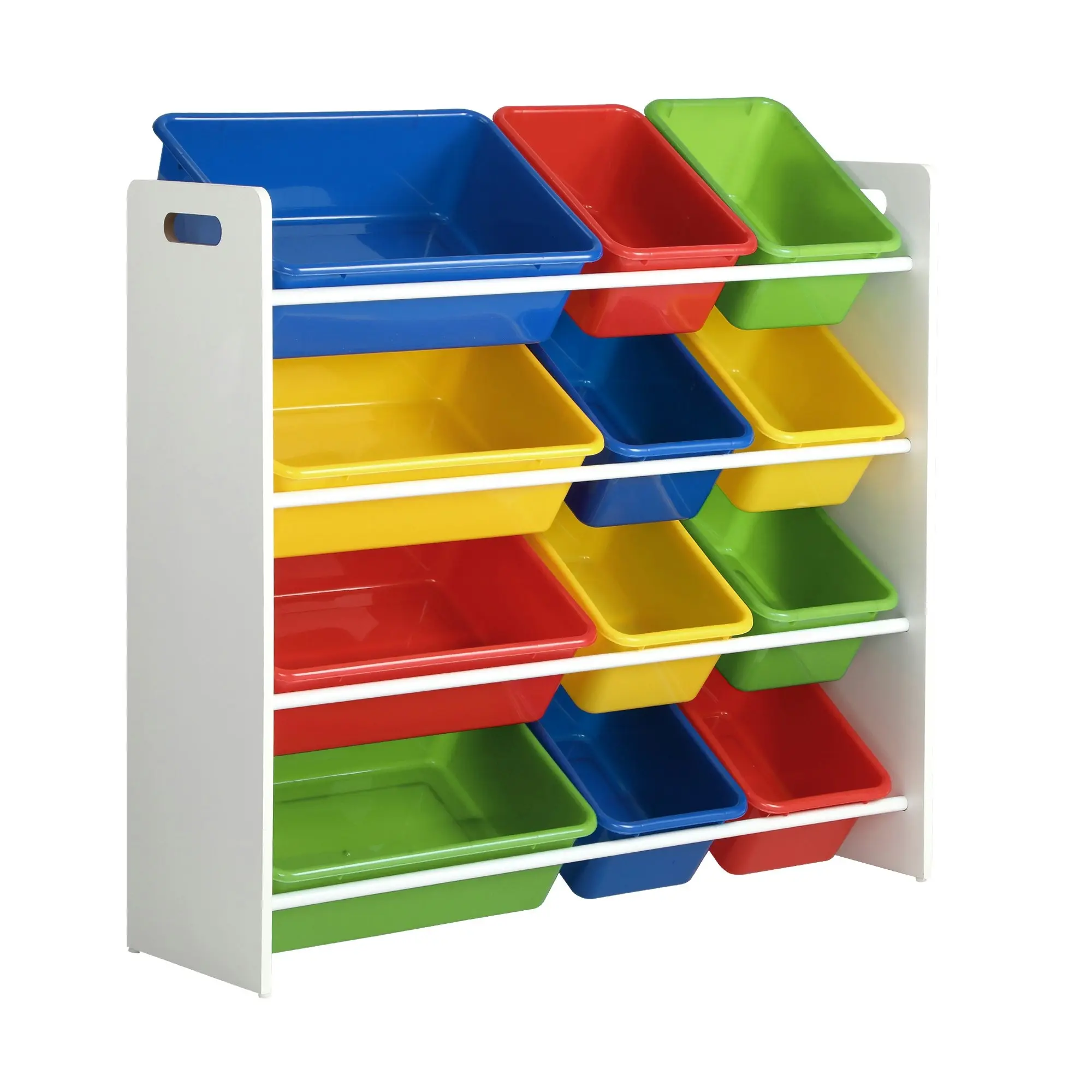 Oikiture Kids Toy Box Organiser 12 Bins Display Shelf Storage Rack Drawer