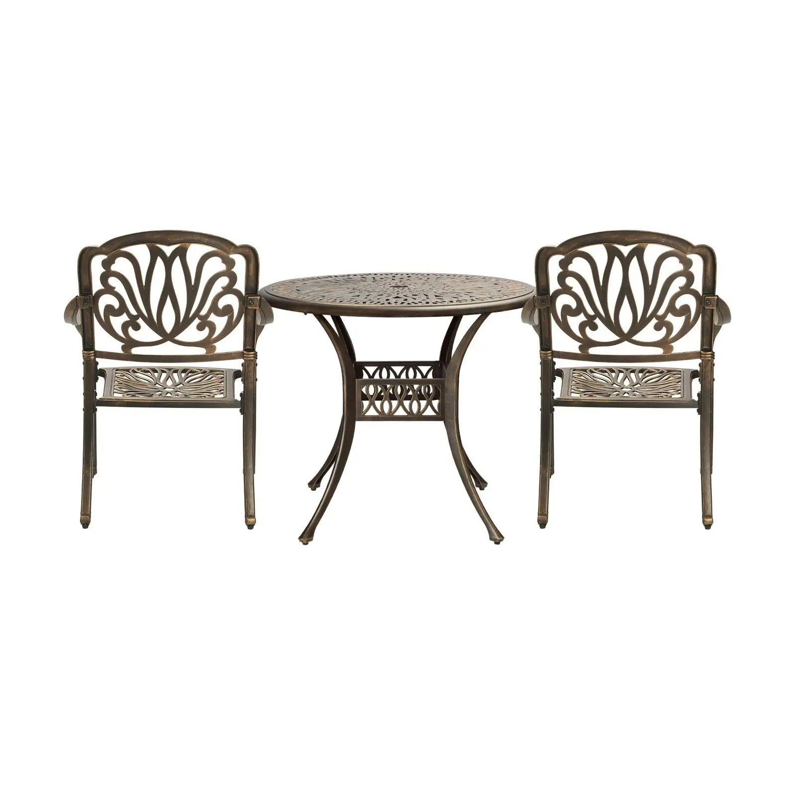 Livsip Outdoor Dining Chairs 3 Piece Bistro Set Cast Aluminium Patio Furniture