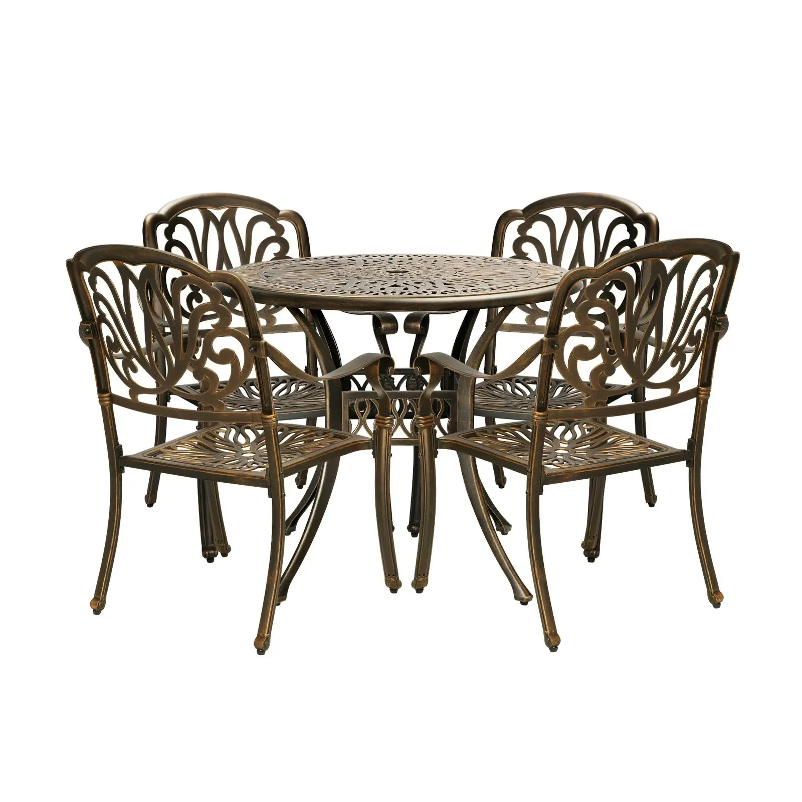 Livsip Outdoor Furniture 5 Piece Dining Set Chairs Table Bistro Set Patio Garden