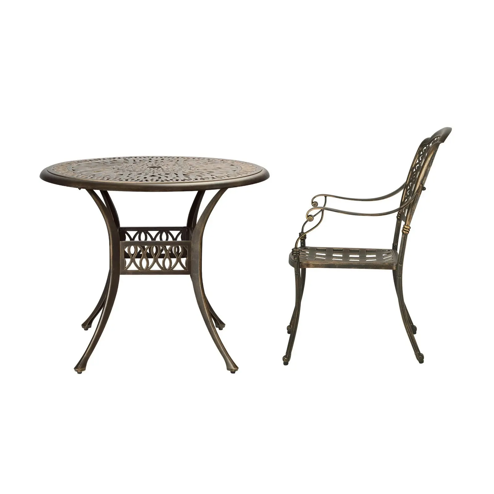 Livsip 3 Piece Outdoor Dining Chairs Bistro Set Cast Aluminium Patio Furniture