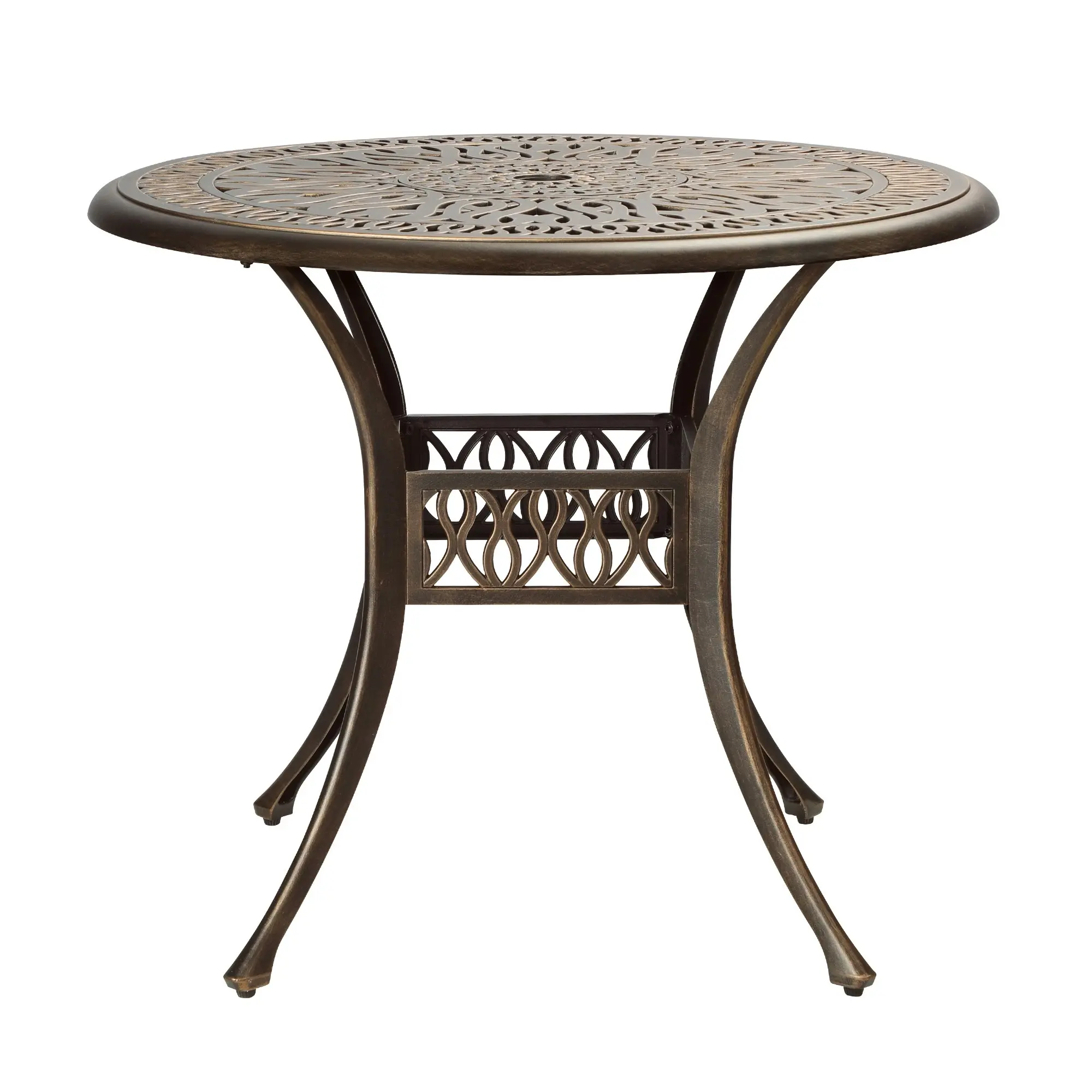 Livsip Garden Table Bronze Cast Aluminium Outdoor Patio Dining Side Table 75cm