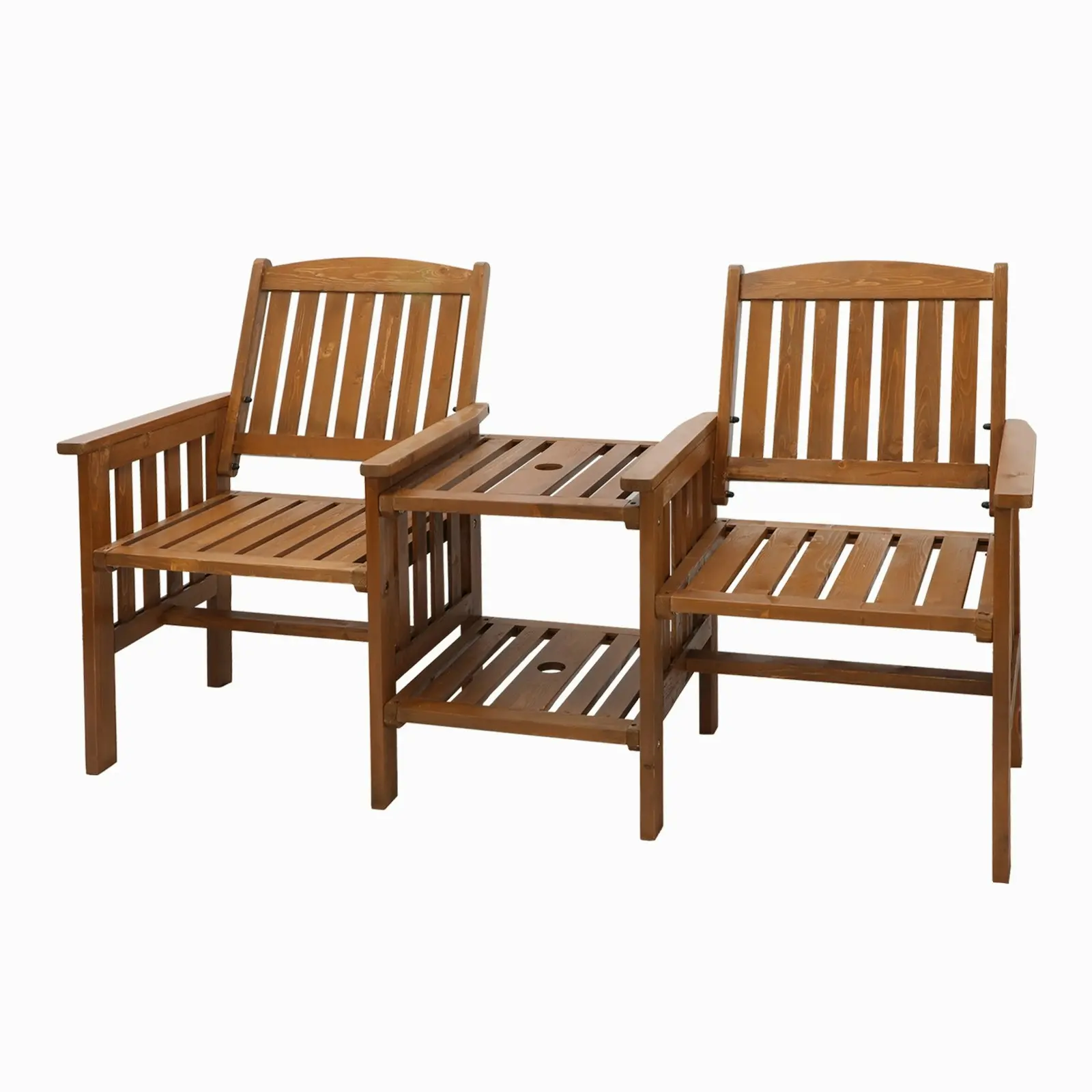 Livsip Wooden Garden Bench Chair & Table Loveseat Outdoor Furniture Patio