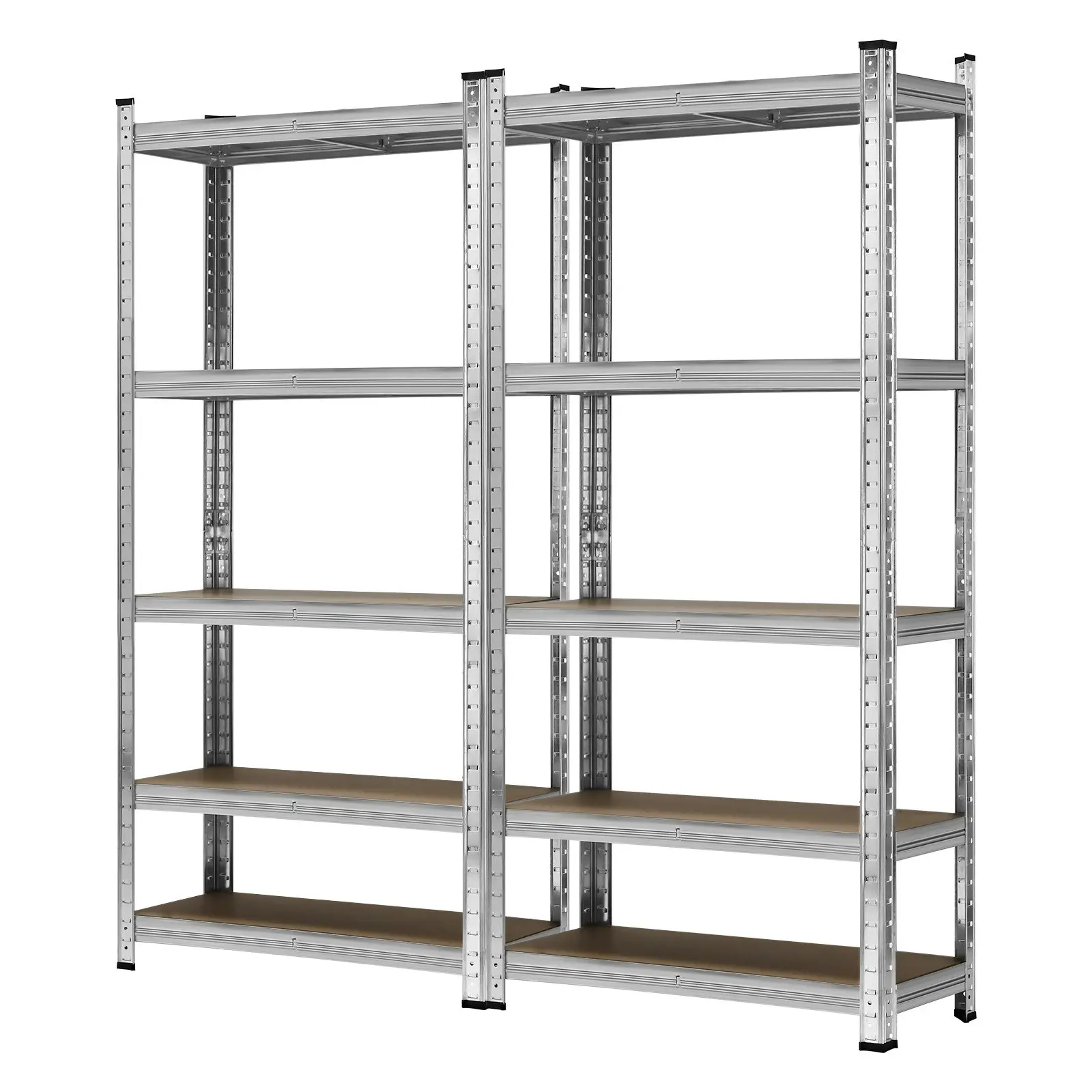 Sharptoo Garage Shelving Shelves Warehouse Storage Rack Steel Pallet Shelf 1.5mx2 Silver