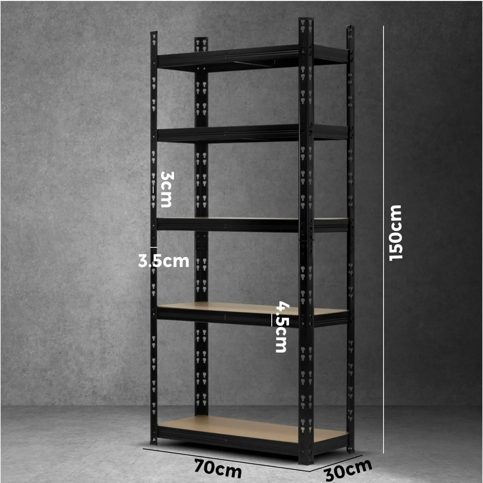 Sharptoo Garage Shelving Warehouse Shelves Storage Rack Steel Pallet Racking1.5m