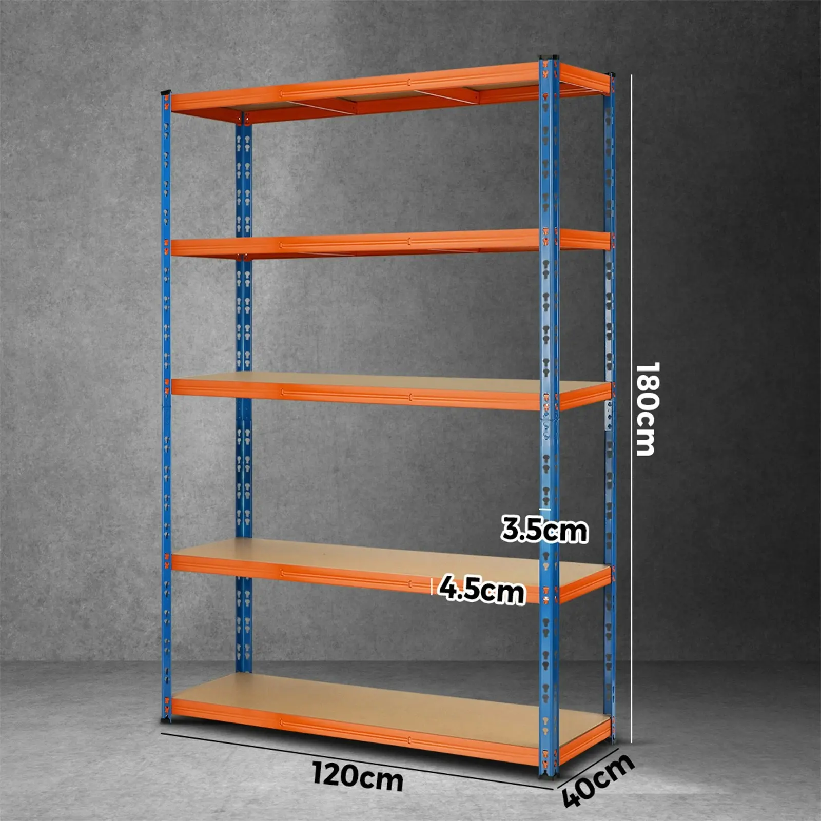 Sharptoo Garage Shelving Warehouse Shelves Storage Rack Pallet Racking 1.8*1.2m Orange