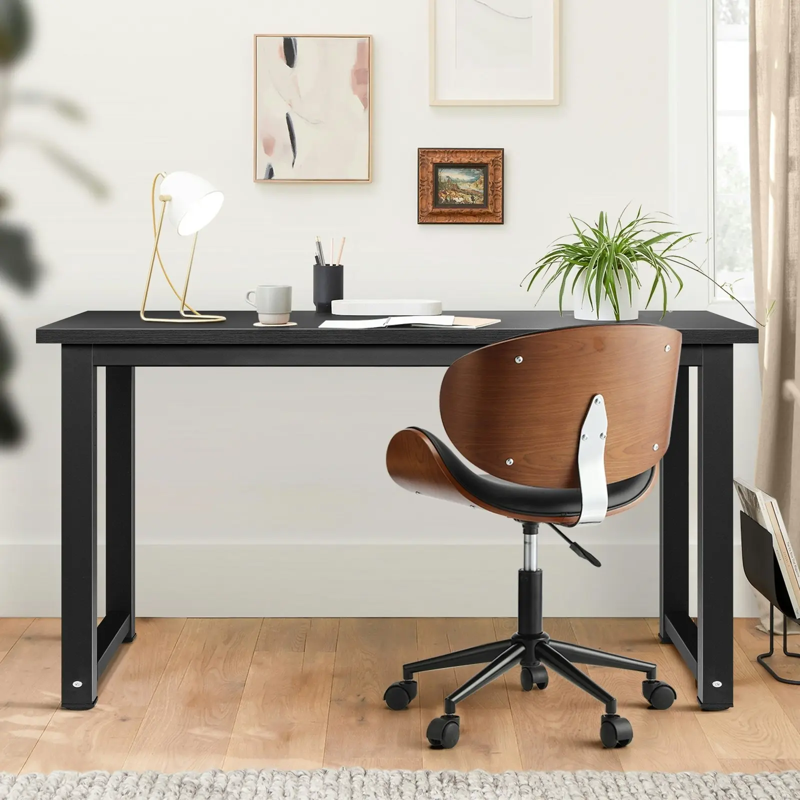 Oikiture Computer Desk Home Office Table Study Workstation Laptop Desks 120cm