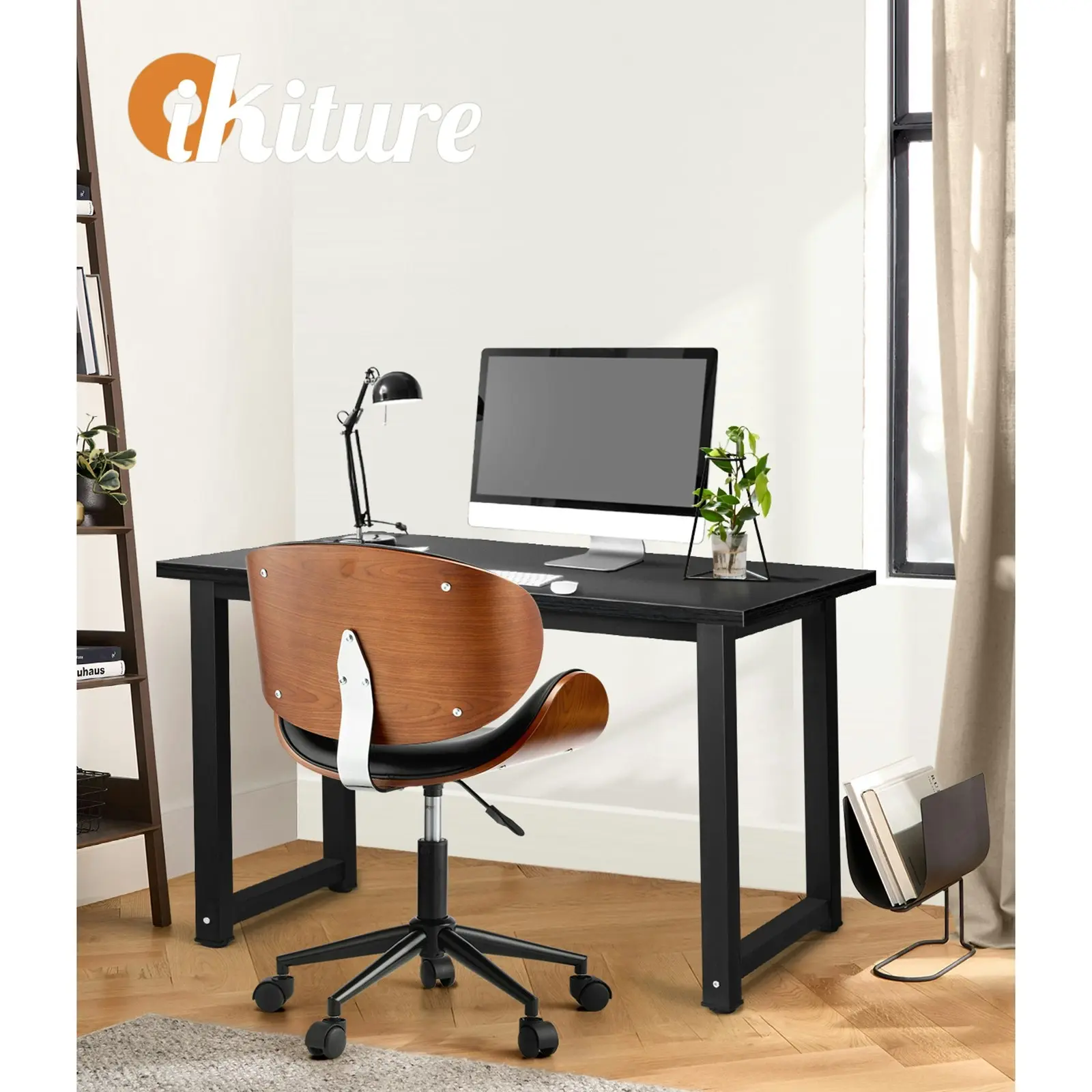 Oikiture Computer Desk Home Office Table Study Workstation Laptop Desks 120cm