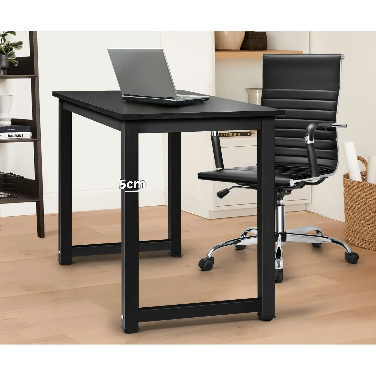 Oikiture Computer Desk Home Office Table Study Workstation Laptop Desks 120cm