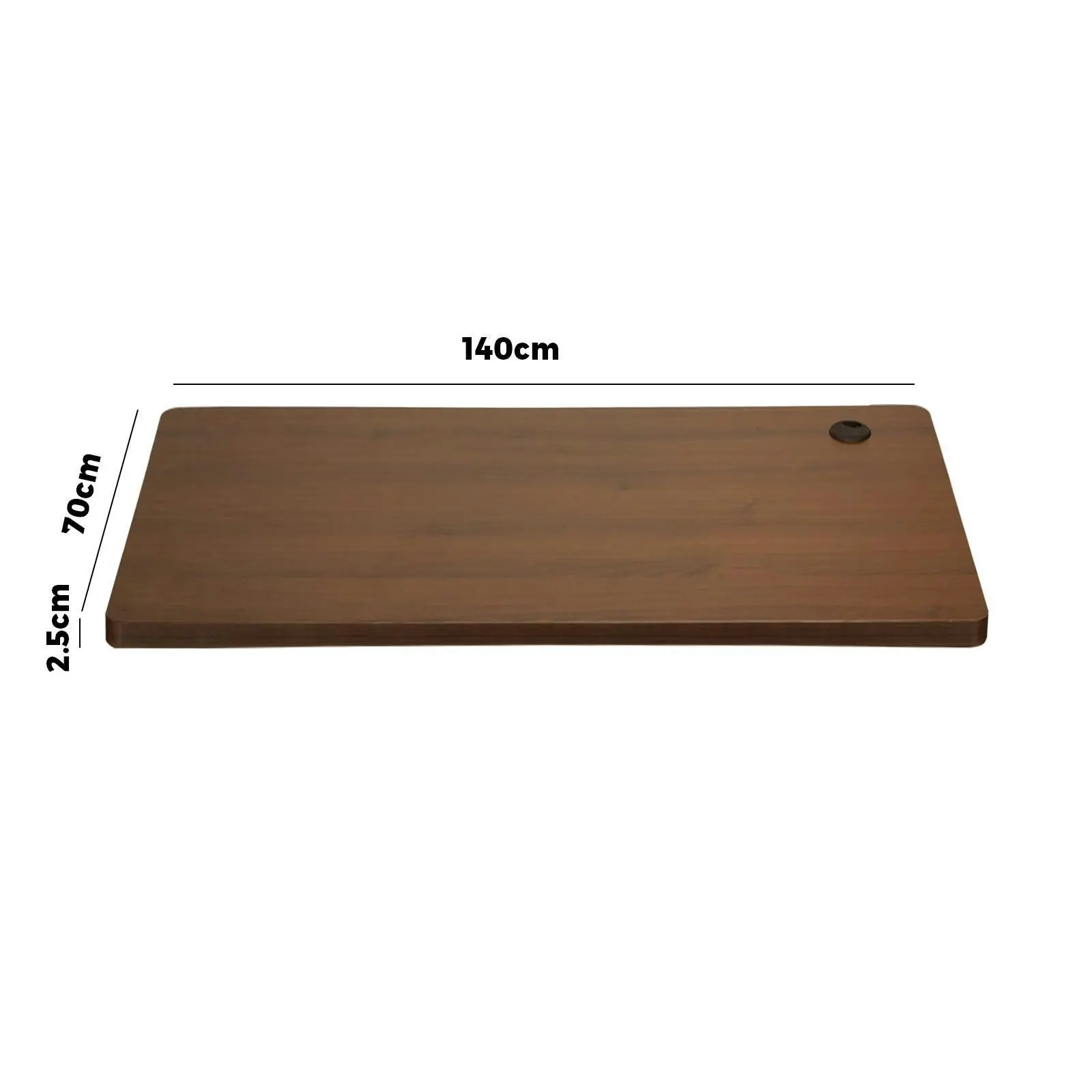 Oikiture 140cm Desk Top Electric Desk Board Computer Table Walnut