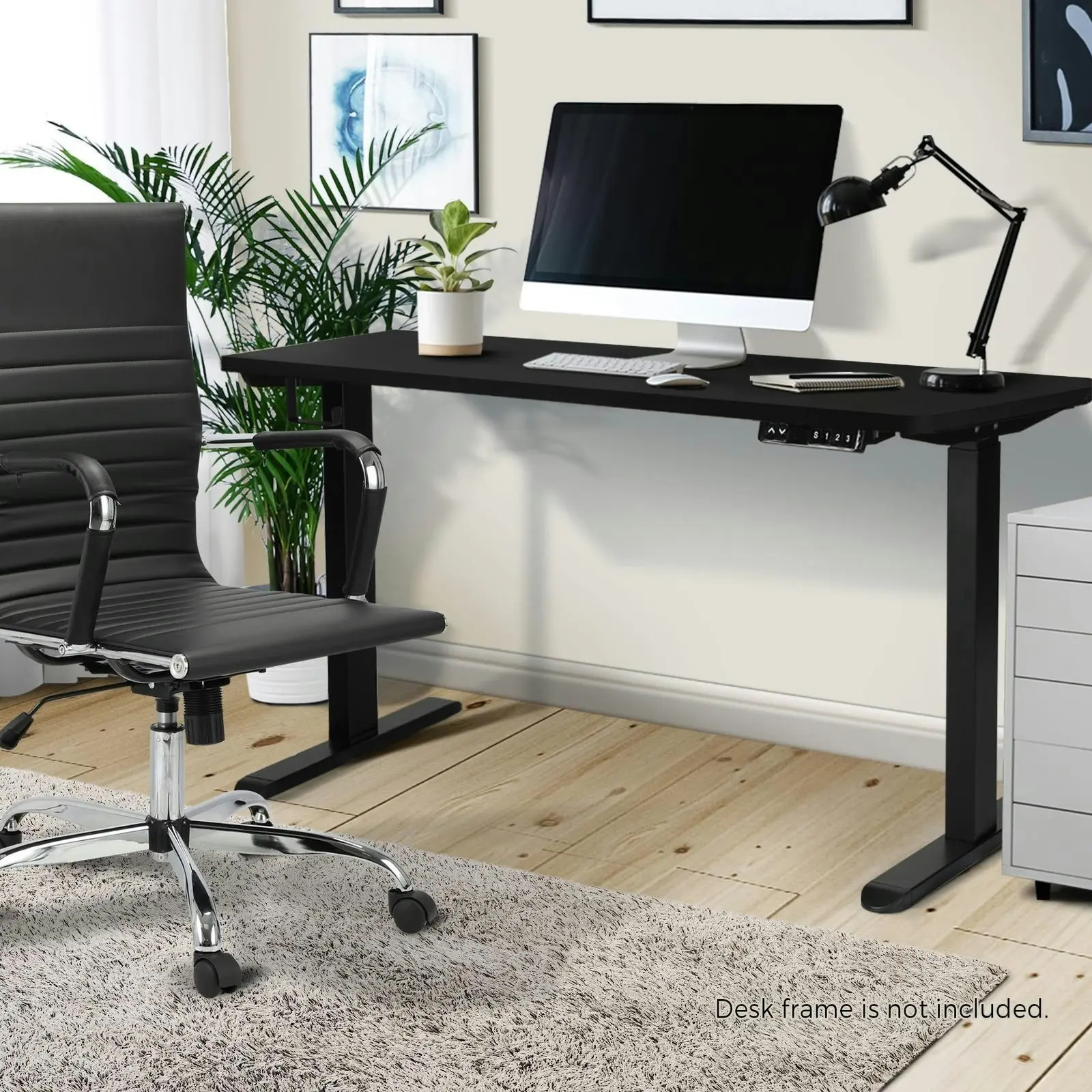 Oikiture 120CM Desk Board Electric Desk Board Computer Table Black