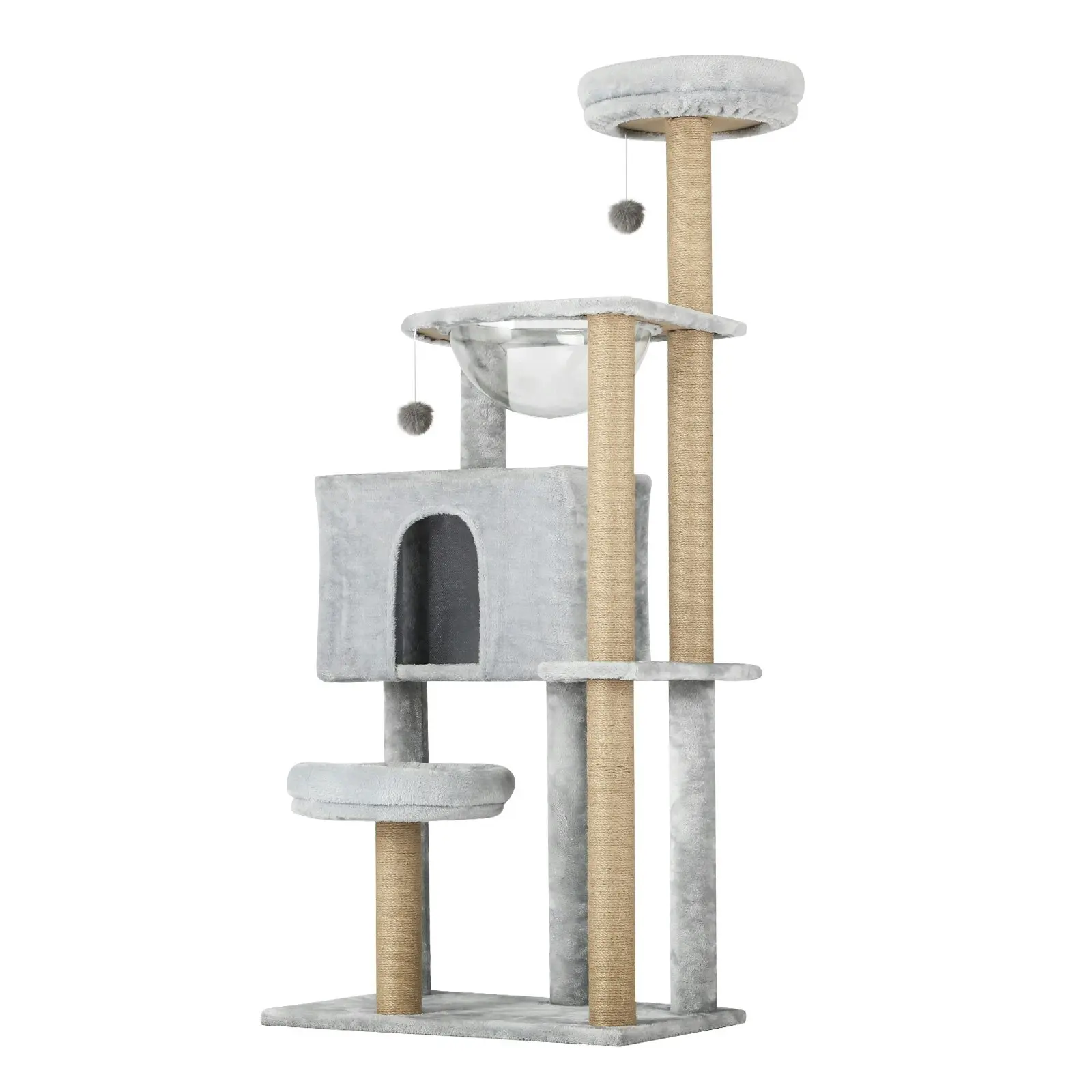 Alopet Cat Tree Tower Scratching Post Scratcher Cats Condo House Bed Wood 140cm