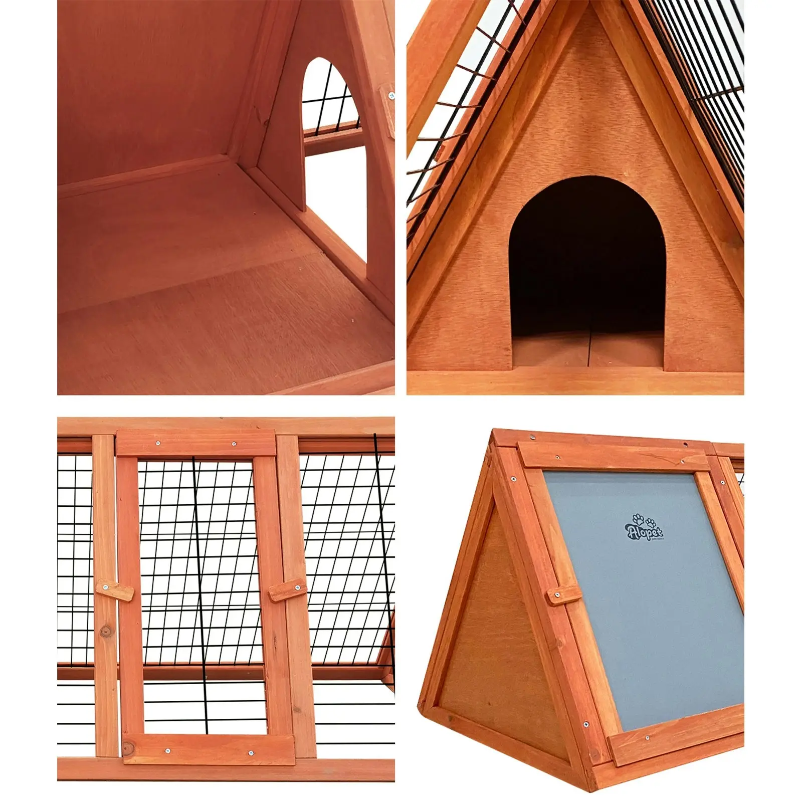 Alopet Rabbit Hutch Bunny House Run Cage Chicken Coop Wooden Outdoor Pet Hutch