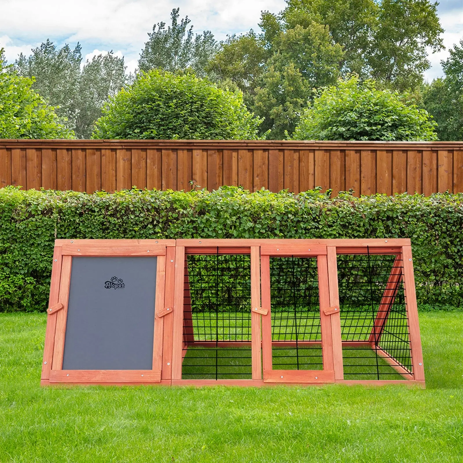 Alopet Rabbit Hutch Bunny House Run Cage Chicken Coop Wooden Outdoor Pet Hutch