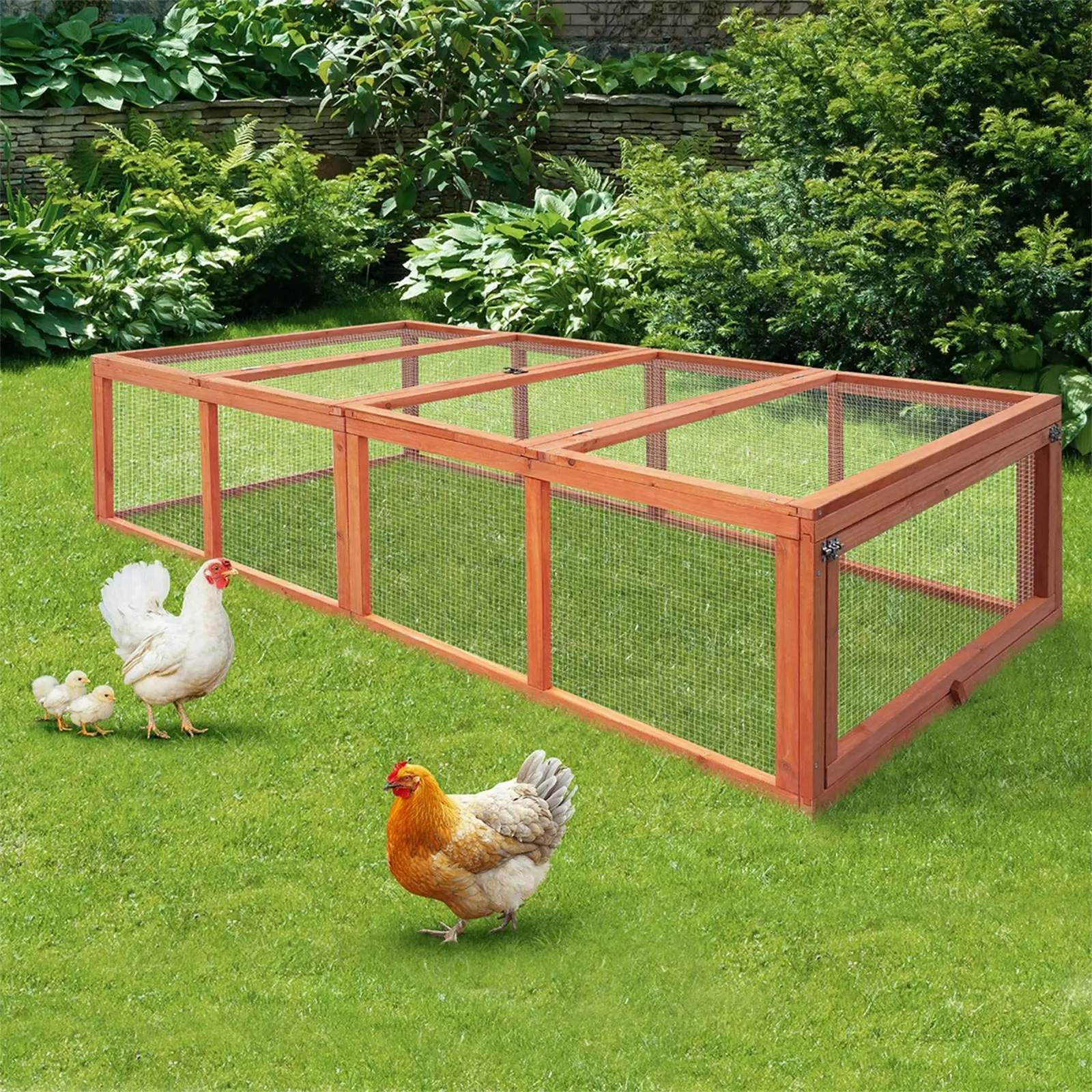 Alopet Chicken Coop Rabbit Hutch Extra Large Wooden Chicken House Run Hen Cage