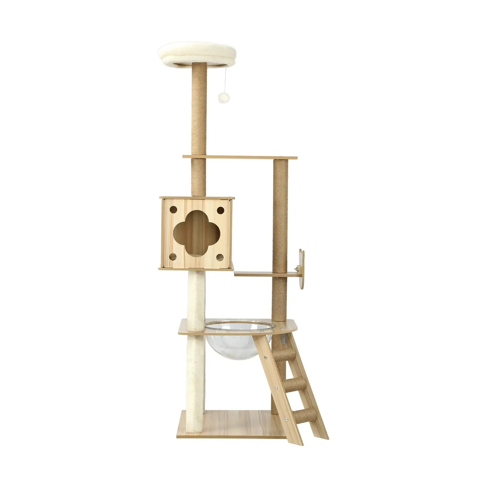 Alopet Cat Tree Scratching Post Scratcher Tower Wood Condo House Beds Furniture