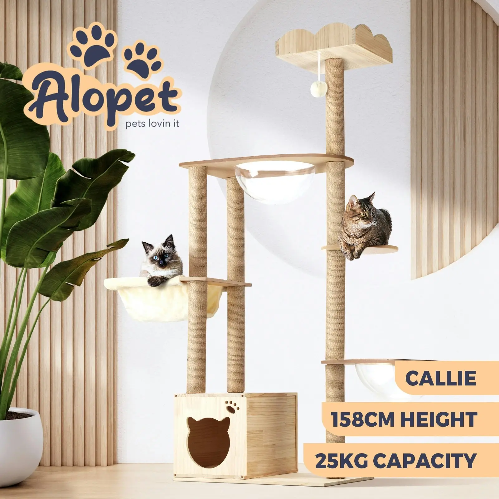 Alopet Cat Tree Scratching Post Scratcher Cats Tower Condo House Bed Furniture