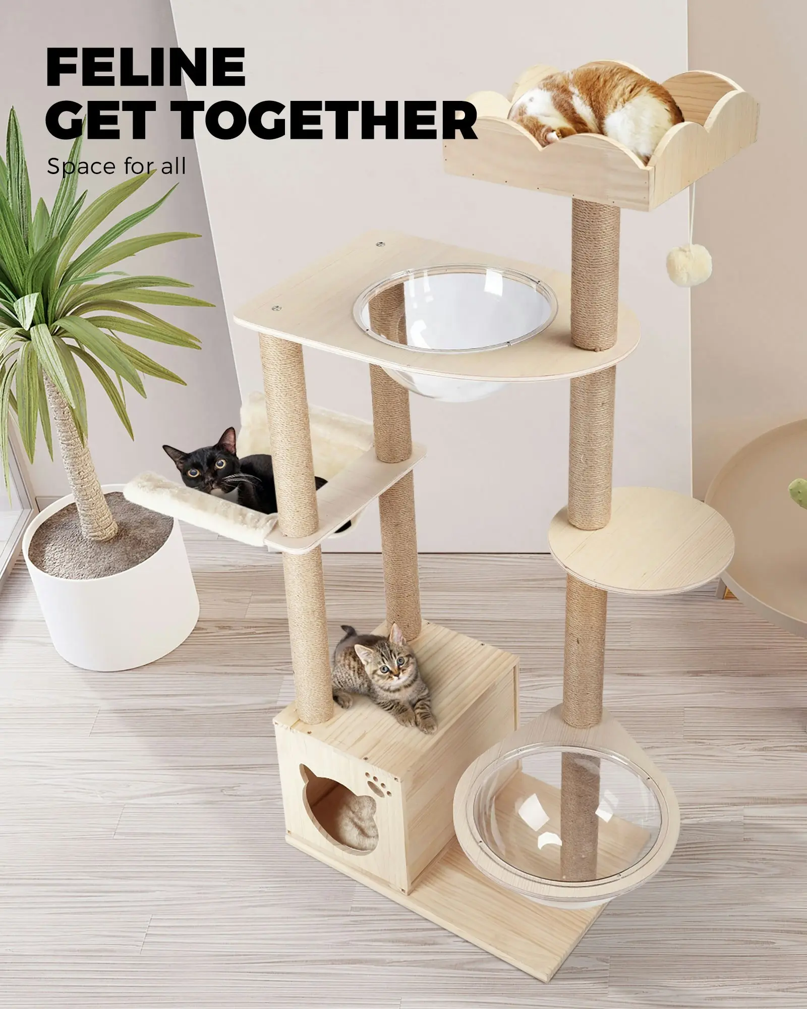 Alopet Cat Tree Scratching Post Scratcher Cats Tower Condo House Bed Furniture