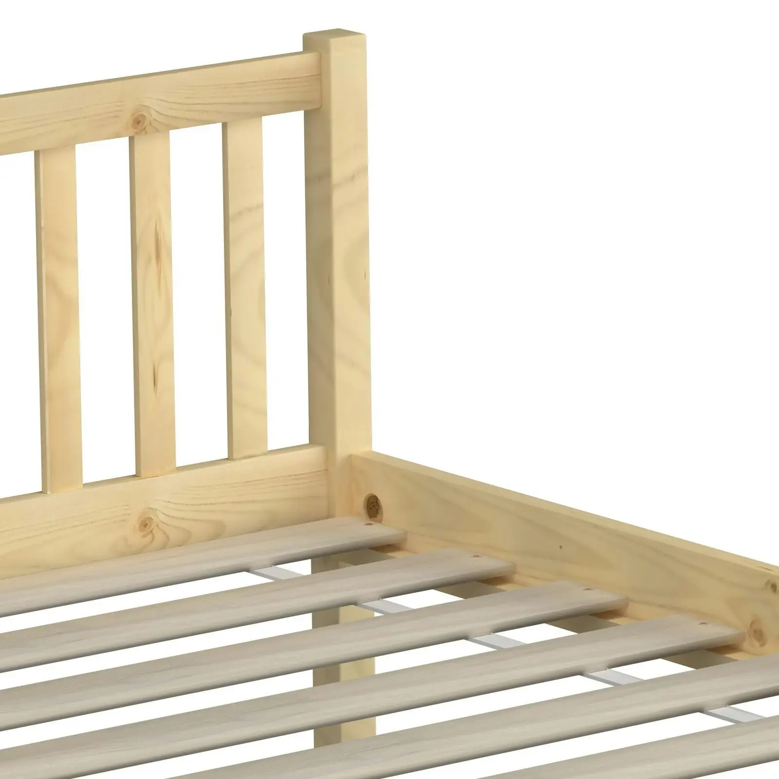 Oikiture Bed Frame Single Size Wooden Kids Bed Timber Mattress Base Platform