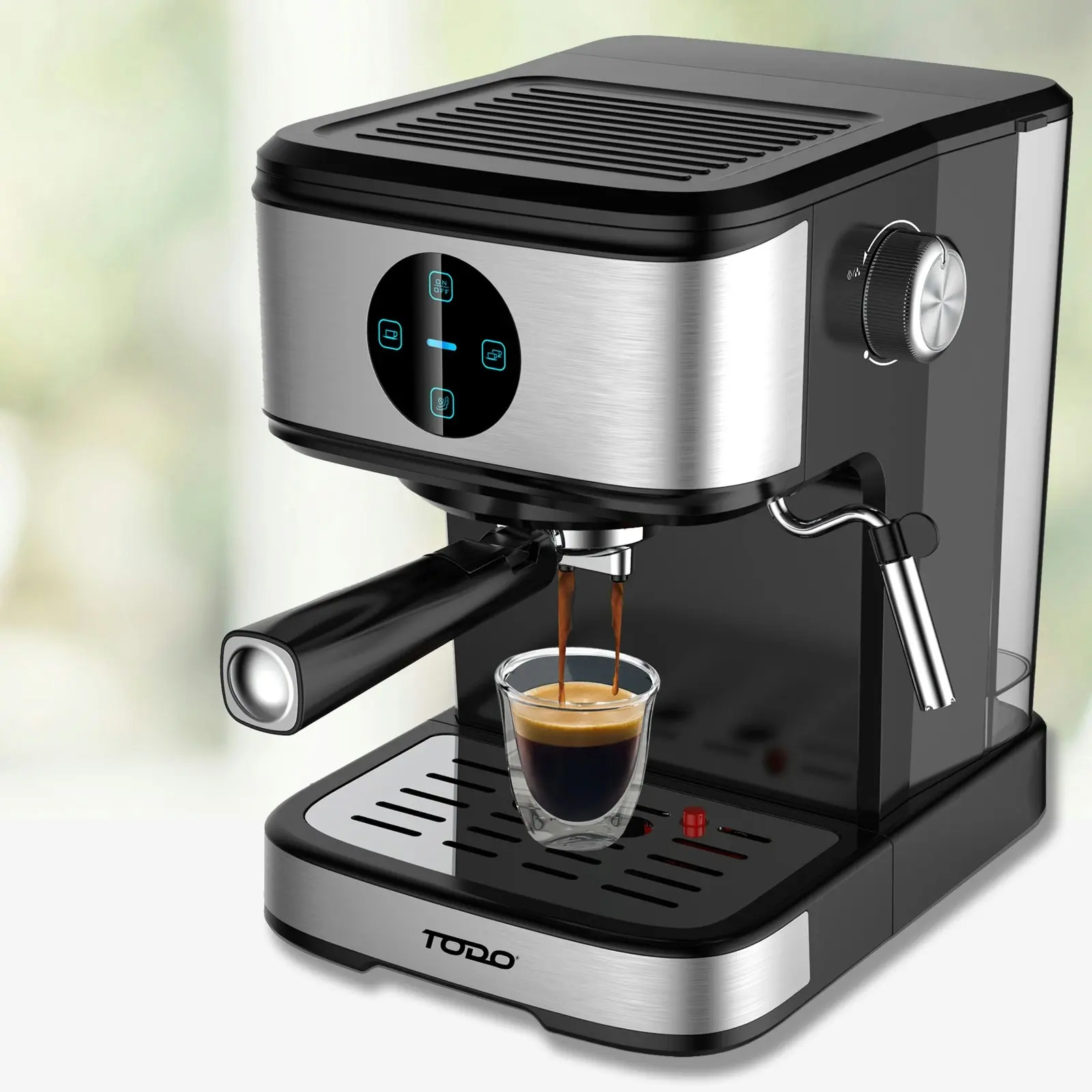 TODO Espresso Coffee Machine Maker Automatic Touch Control 20 Bar Pump 1.5L