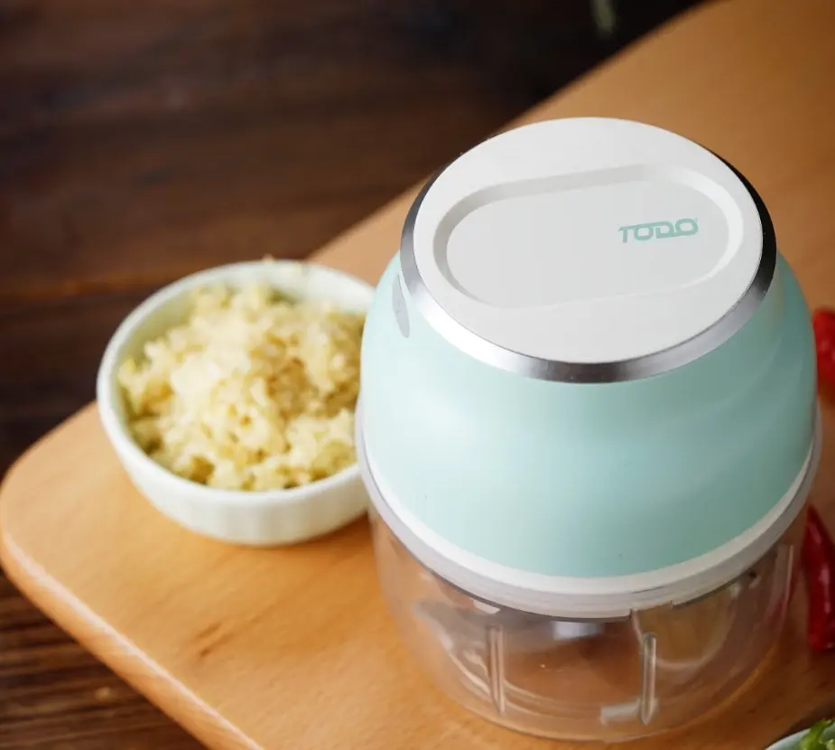 TODO Portable Mini Food Chopper Processor Rechargeable Battery 3.7V 22W Stainless Steel Blade