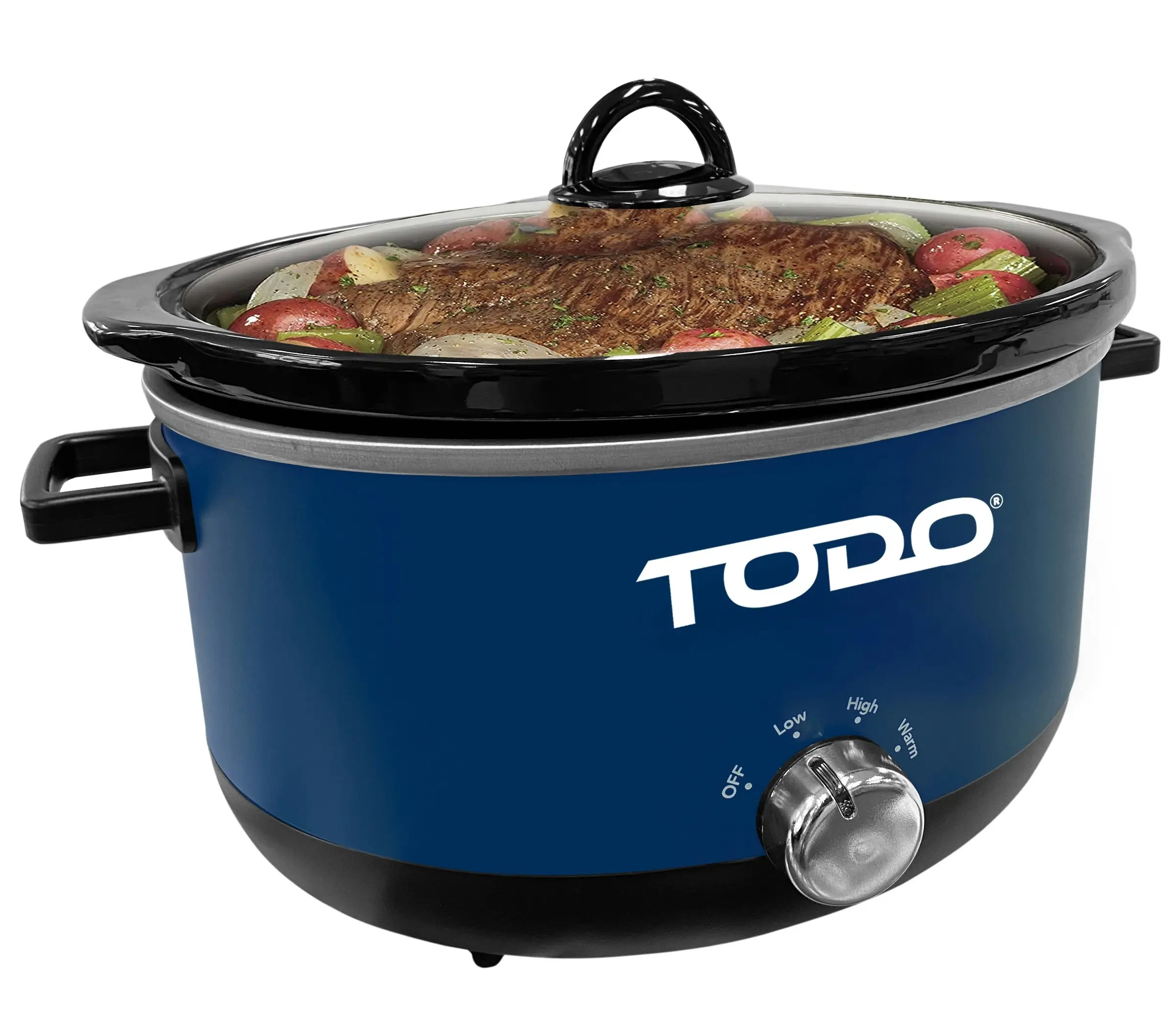 TODO 3.5L Stainless Steel Slow Cooker Removable Ceramic Bowl