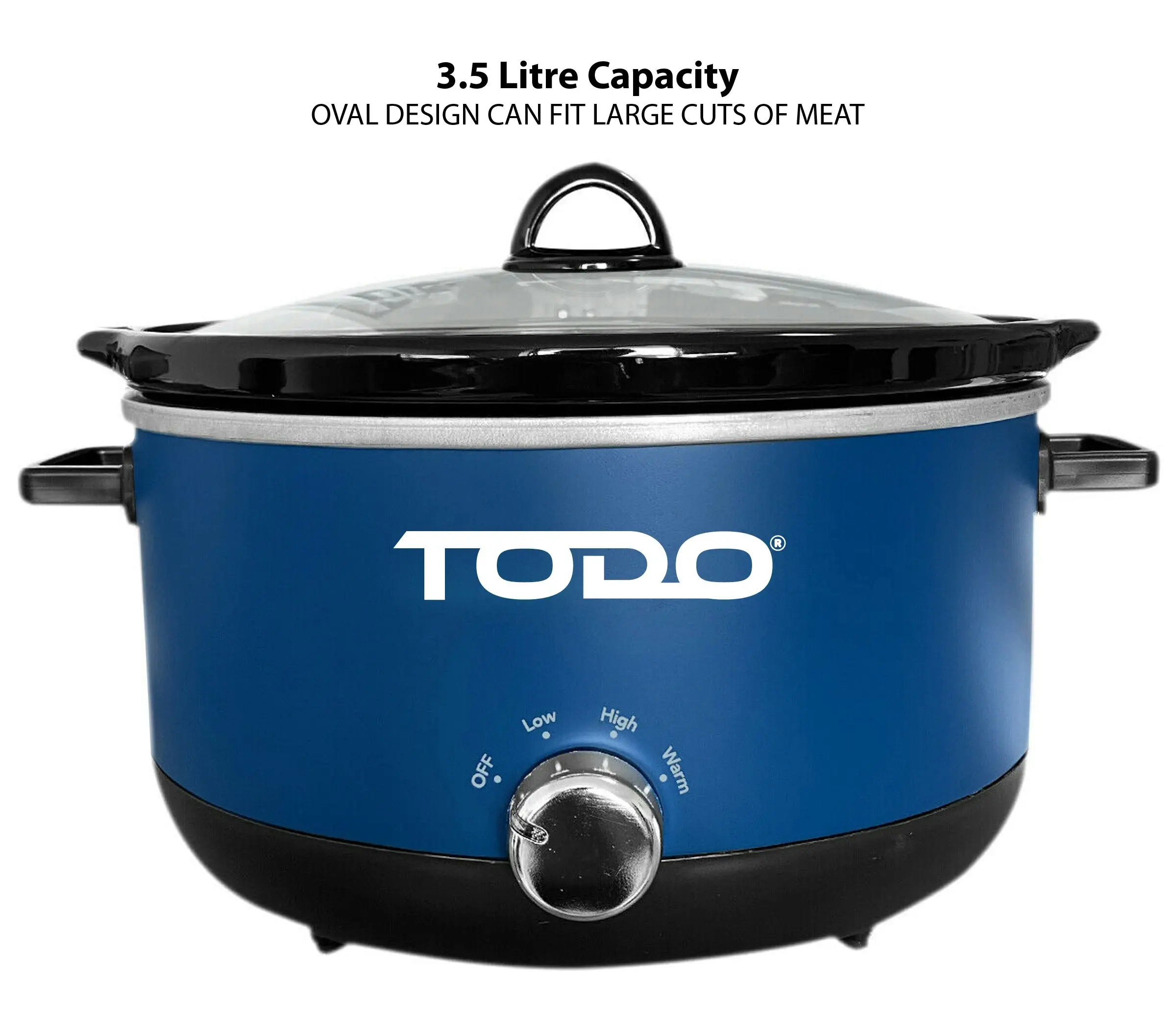 TODO 3.5L Stainless Steel Slow Cooker Removable Ceramic Bowl