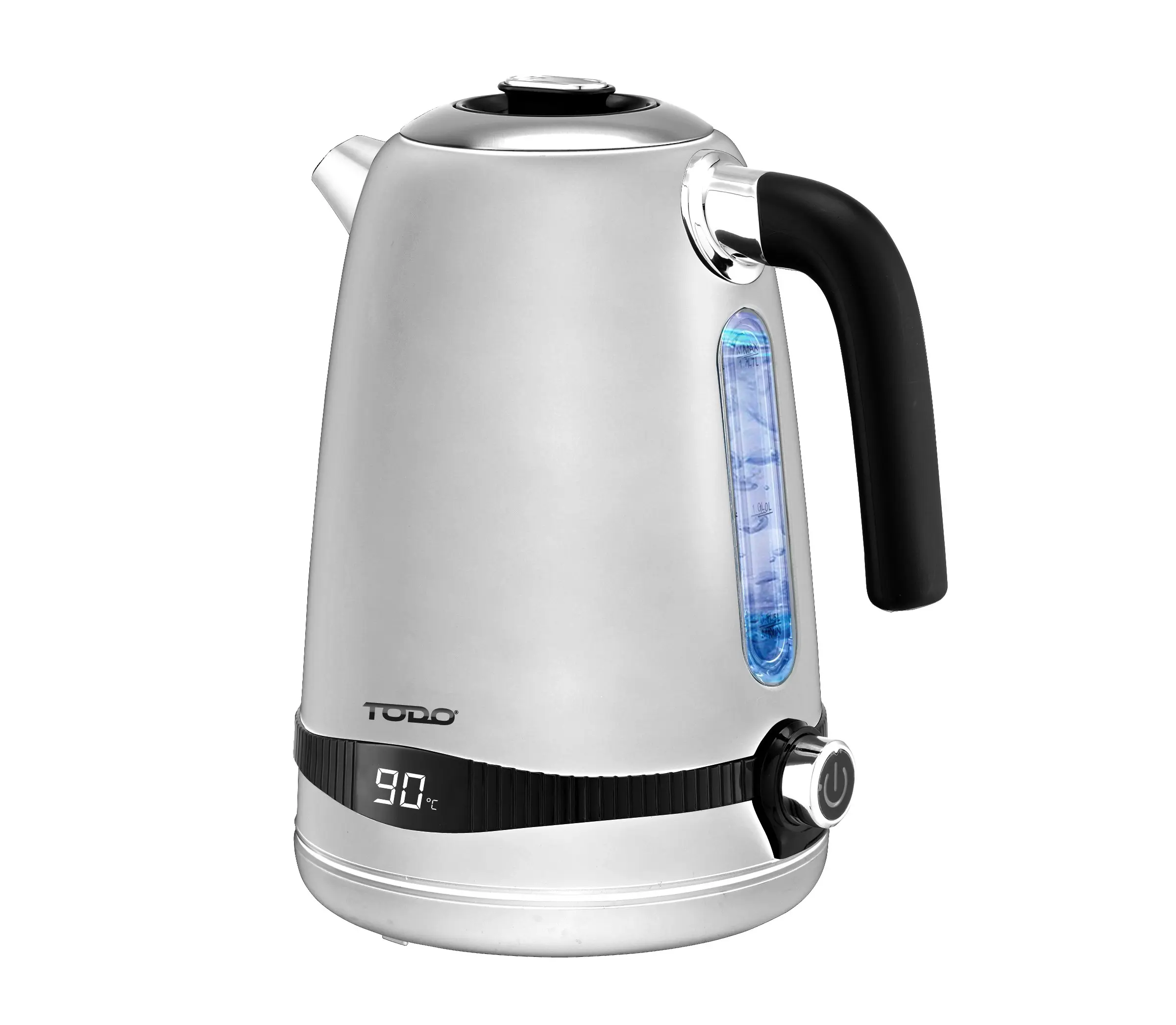 TODO 1.7L Stainless Steel Cordless Kettle Keep Warm Electric Led Water Jug - Silver