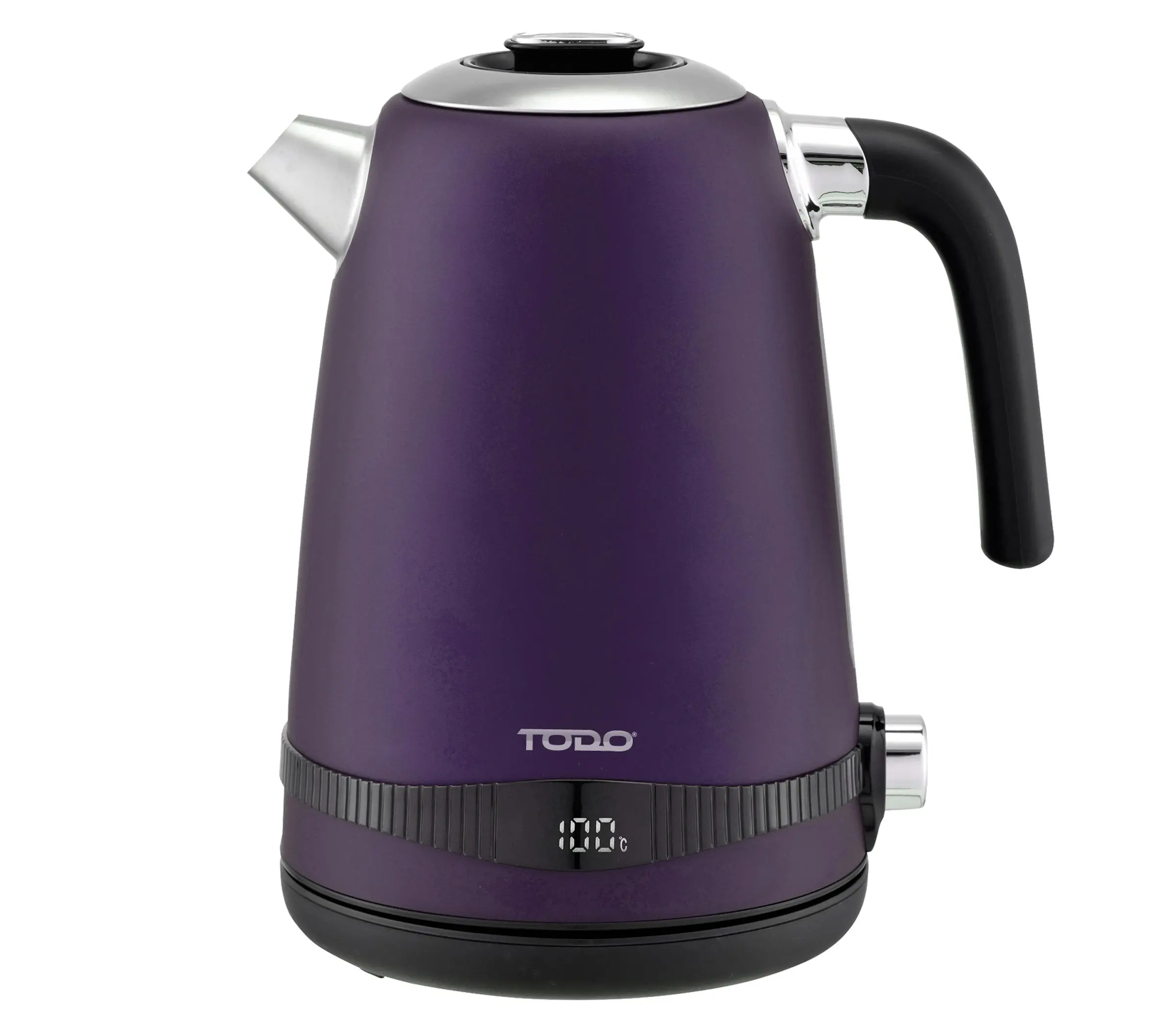 TODO 1.7L Stainless Steel Cordless Kettle Keep Warm Electric Led Water Jug - Purple