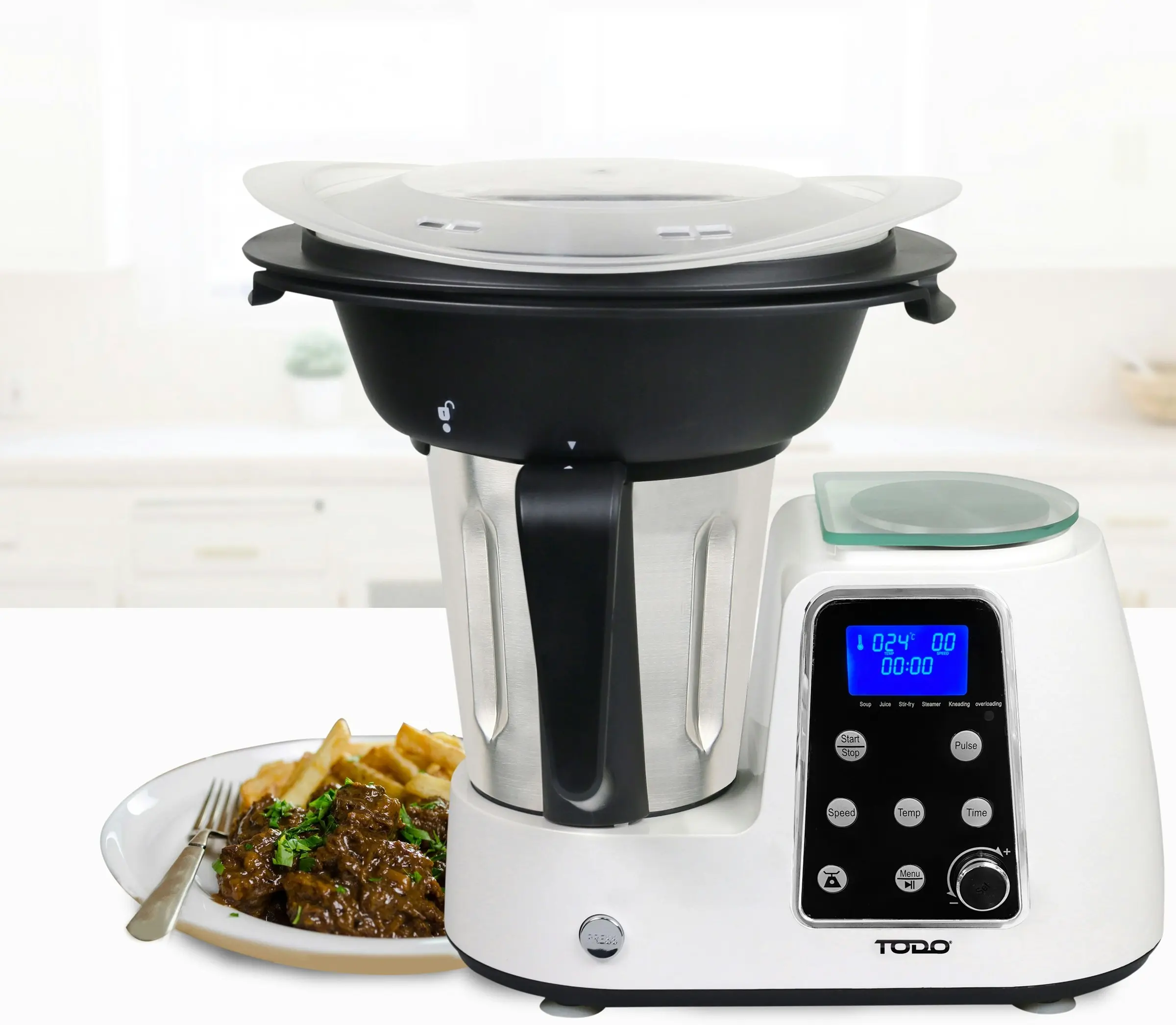 TODO Multifunction Food Processor Thermo Cooker Machine Mixer Blender Stainless Steel Scale Steamer