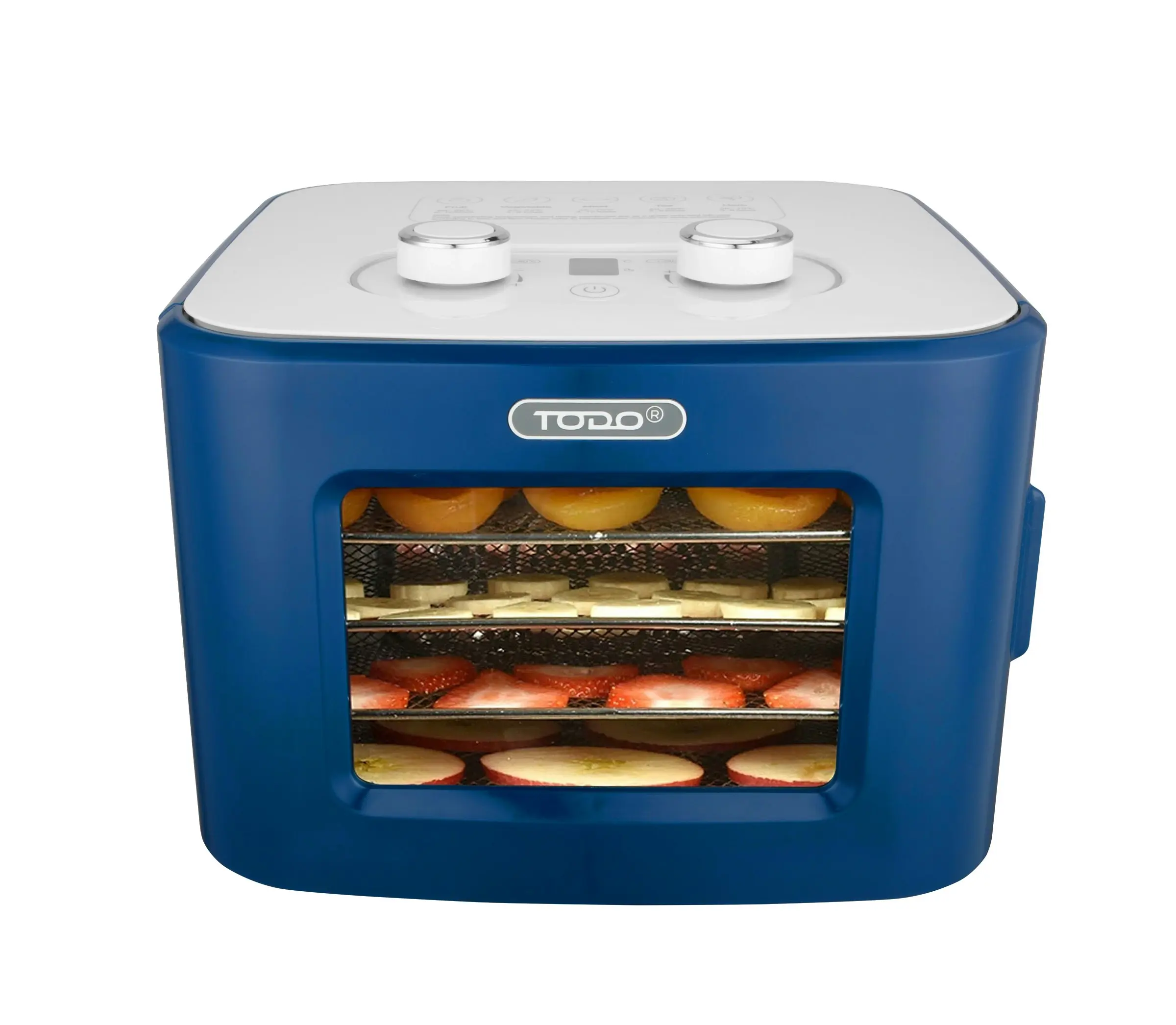 TODO 400W Food Dehydrator Stainless Steel Interior Preserve Yogurt Fruit Dryer Jerky Maker - Blue