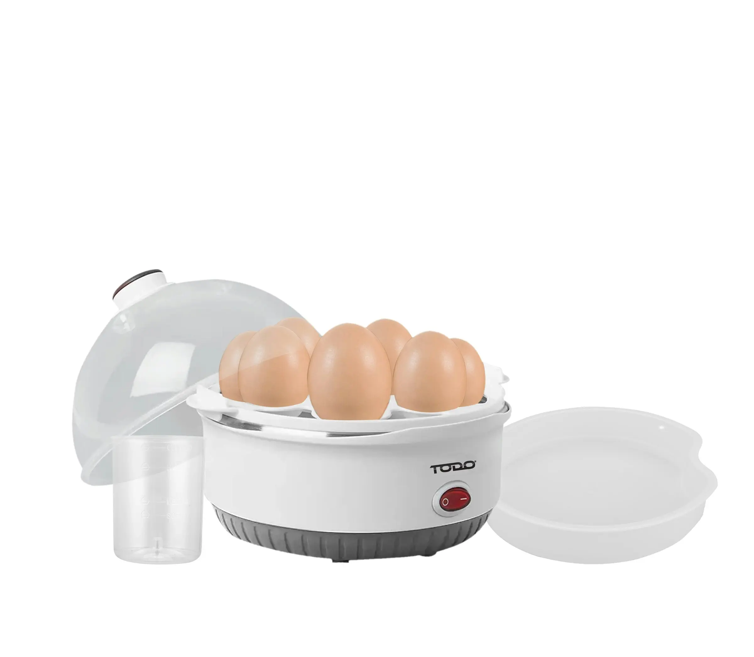 TODO 350W Egg Cooker Omelet Omelette 7 Cell Tray Electric Egg Maker - White