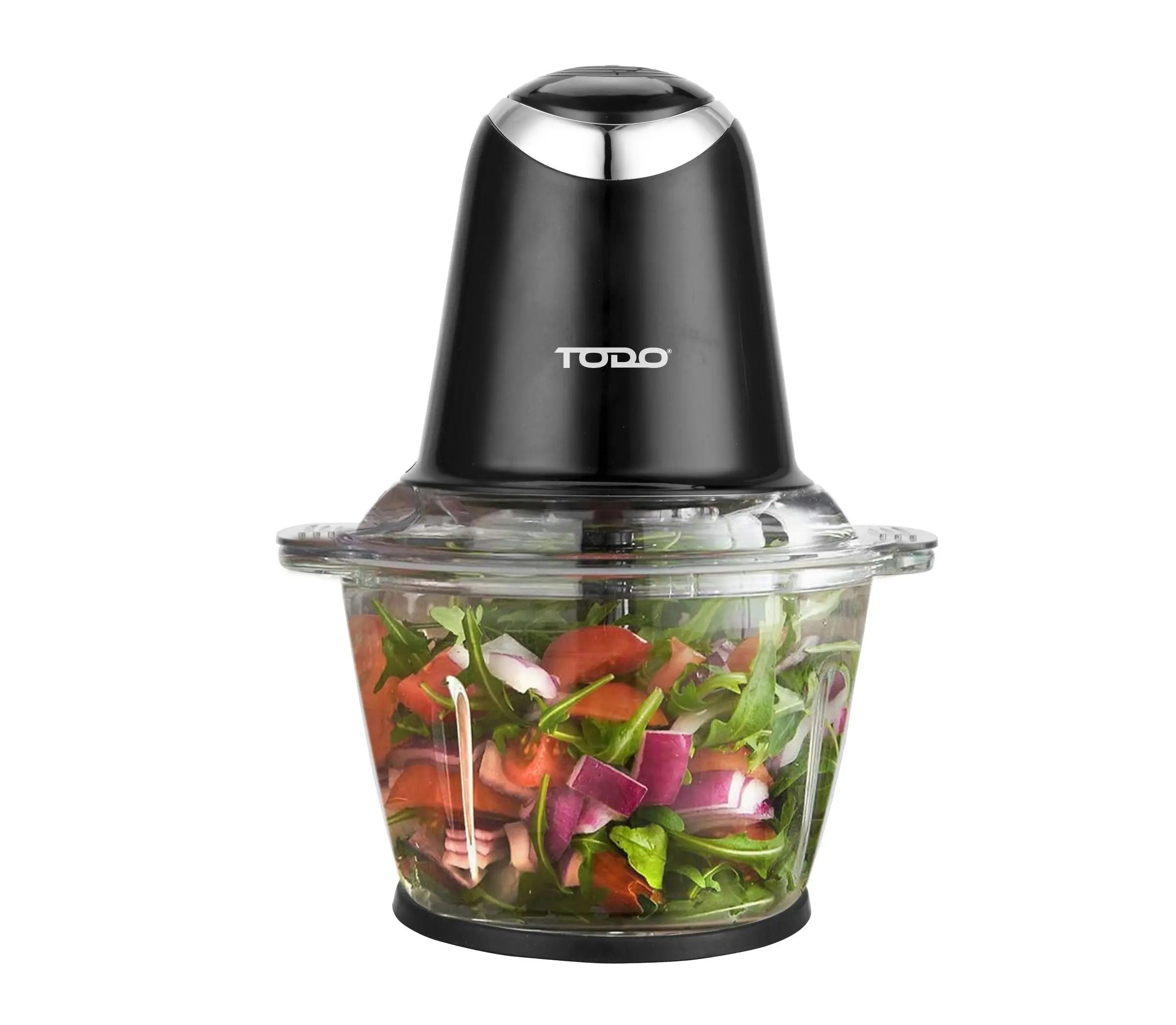 TODO 1L Food Chopper Processor Glass Bowl 2 Speed 200W Stainless Steel Blade