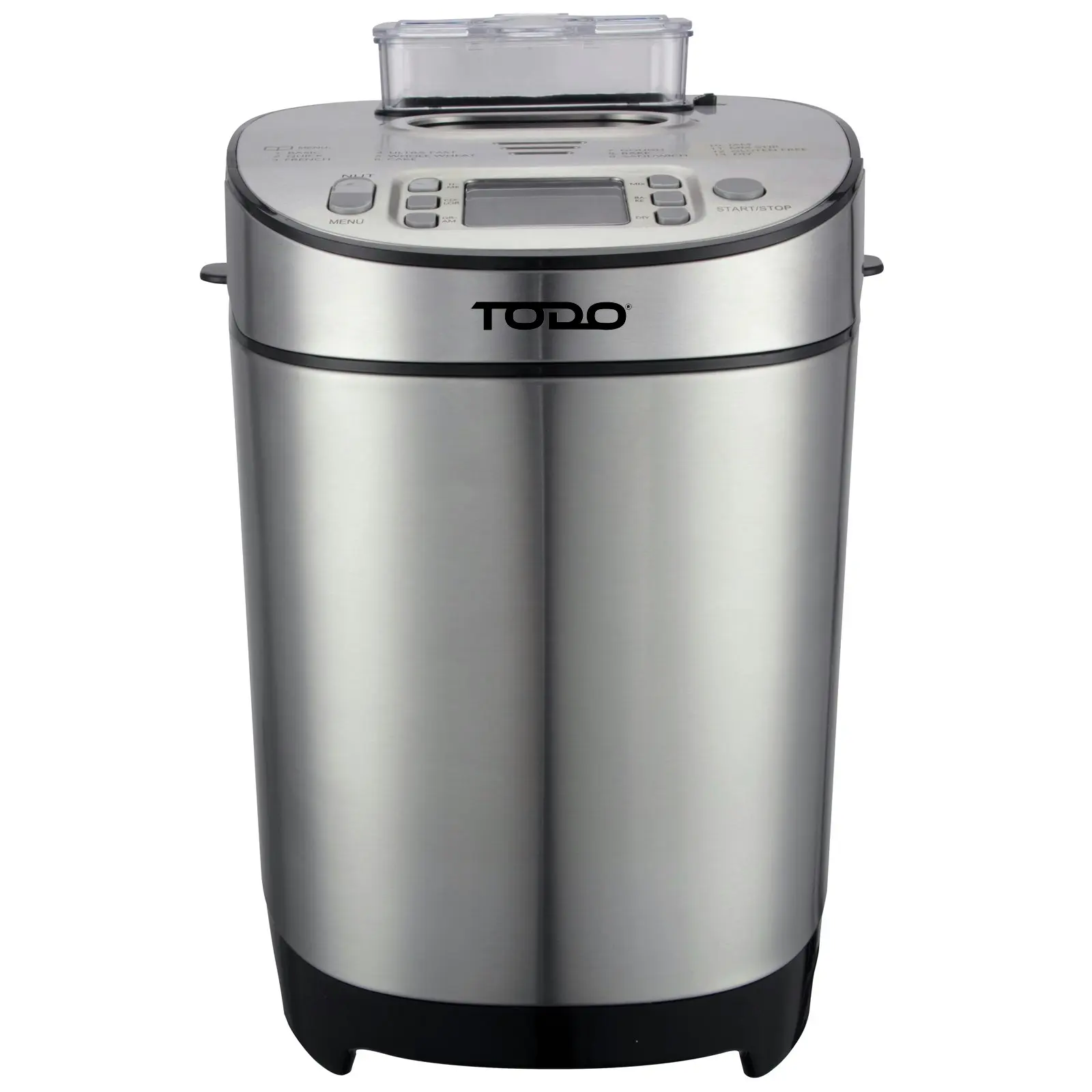 TODO Stainless Steel Bread Maker 13 Programs Menu 550W Power Fruit Nut Dispenser Keep Warm Function