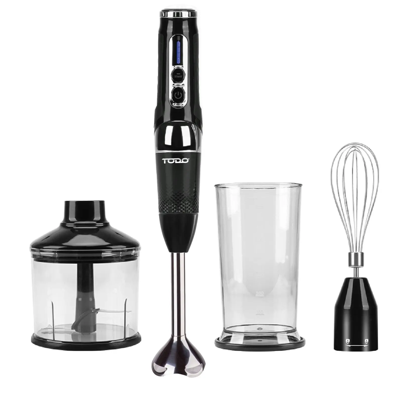 TODO Cordless Stick Blender Food Chopper Whisk 7.4V 2000mAh Handheld Electric Blender