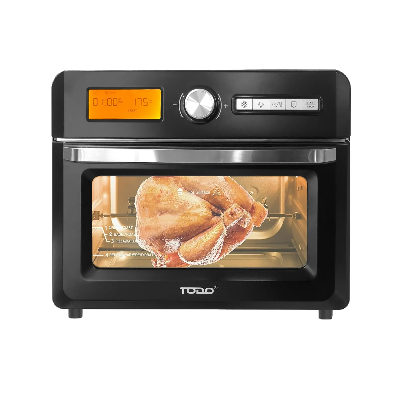 TODO 18L Air Fryer Oven Grill 1550W Rotisserie Fan Forced Dehydrator Toaster