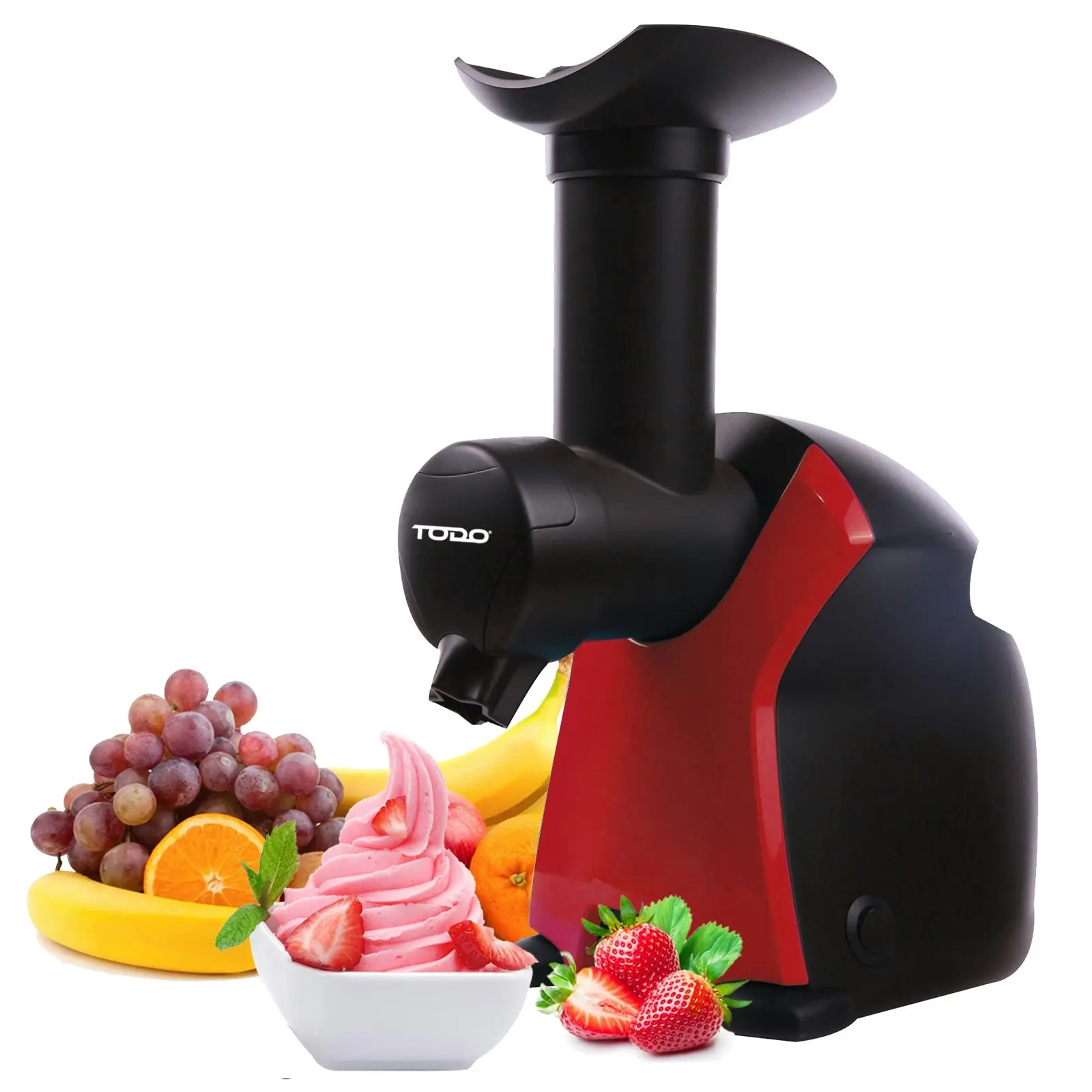 TODO Frozen Fruit Dessert Maker Blender Gellato Banana Healthy Ice Cream 250W Red