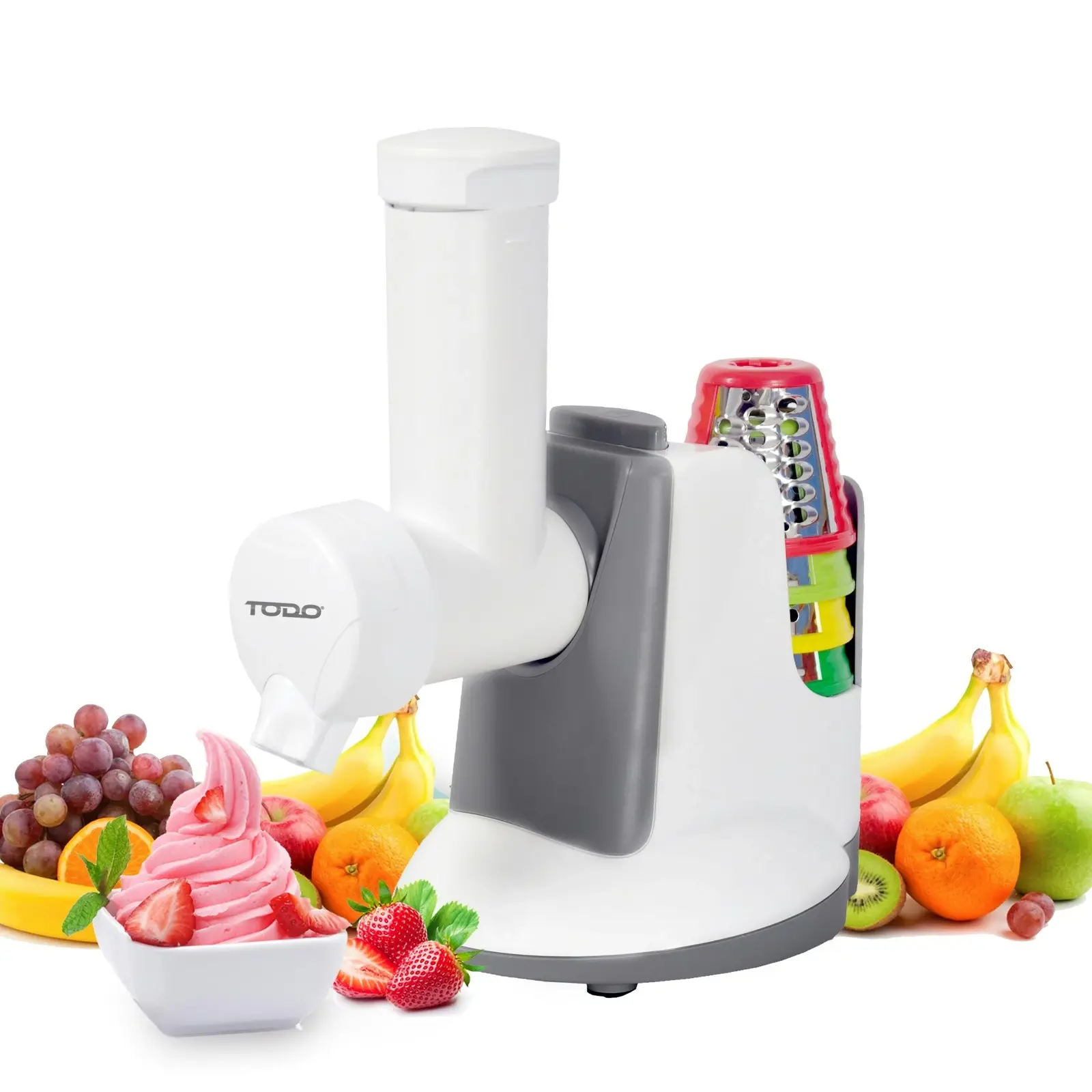 TODO 2 In 1 Frozen Fruit Dessert Maker Electric Salad Maker Food Chopper Shredder