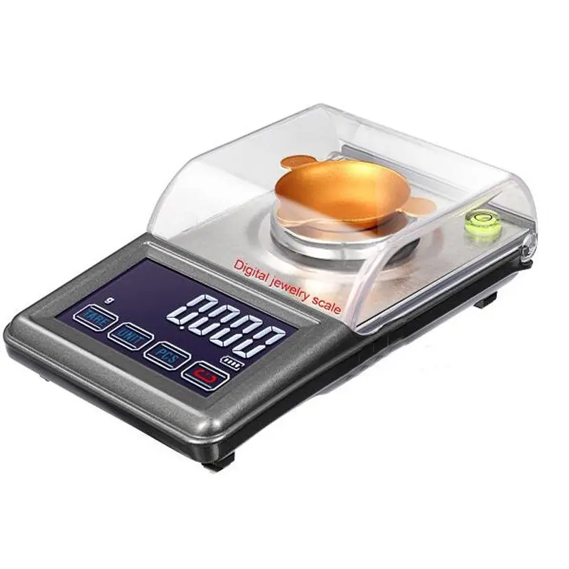 TODO 50G Digital Scale Stainless Steel Backlit Lcd 0.001G Graduation Precise Compact