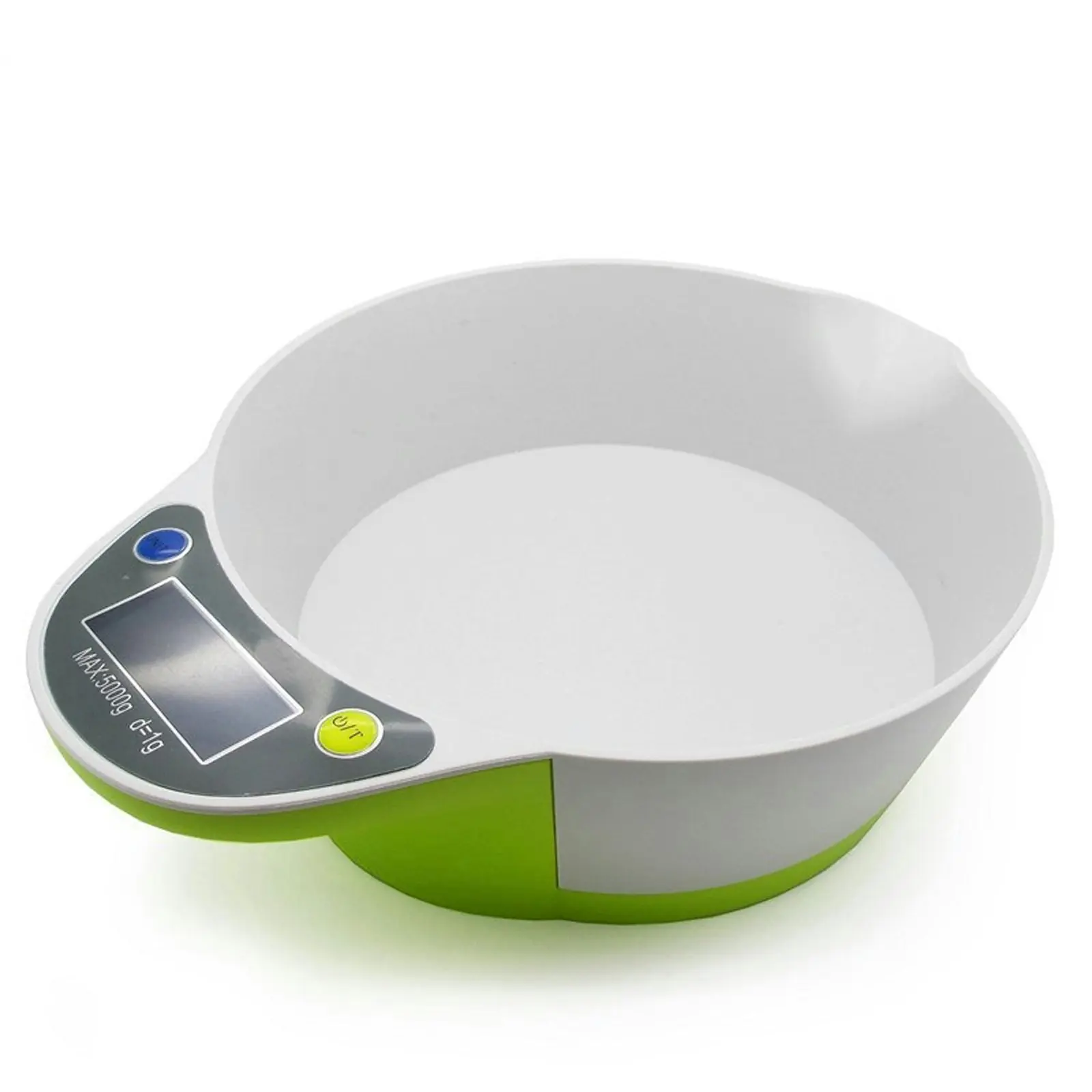 TODO 5Kg Kitchen Scale Bowl Lcd Display 1G Graduation Tray Platter Scale Scale - Green