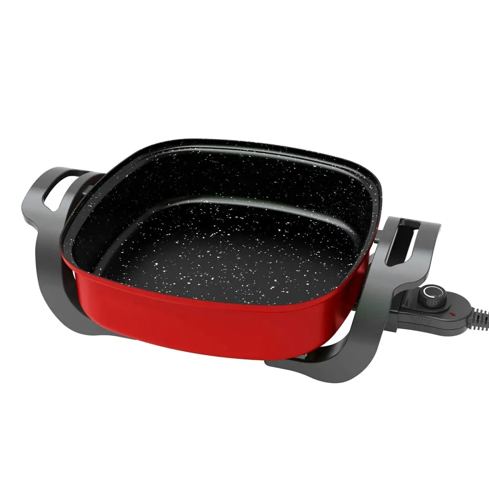 TODO 1500W Electric Frying Pan Skillet Multi Function Cooker Red Xj-12201